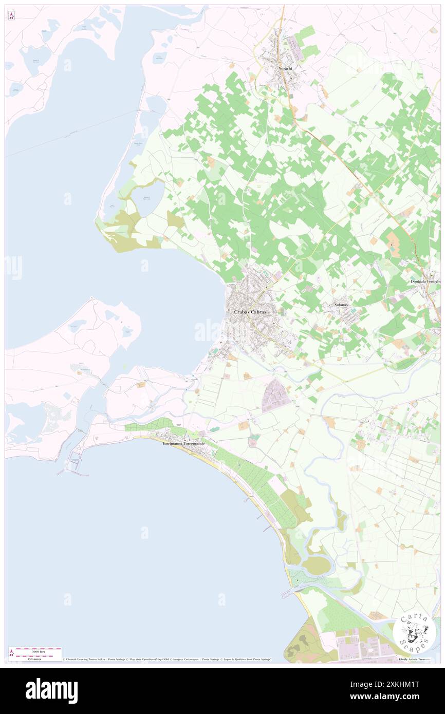 Riu Tanui, IT, Italia, Sardegna, N 39 55' 34'', N 8 31' 32'', mappa, Cartascapes Mappa pubblicata nel 2024. Esplora Cartascapes, una mappa che rivela i diversi paesaggi, culture ed ecosistemi della Terra. Viaggia attraverso il tempo e lo spazio, scoprendo l'interconnessione del passato, del presente e del futuro del nostro pianeta. Foto Stock