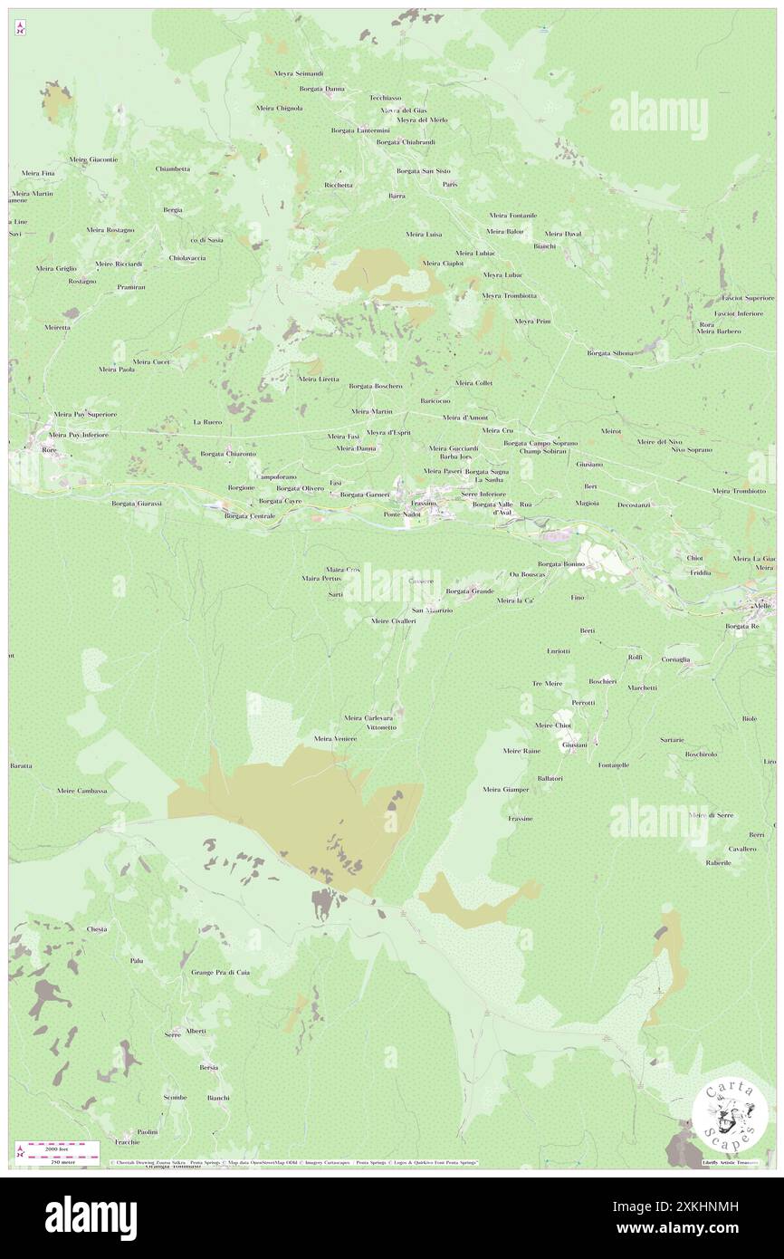 Frassino, Provincia di Cuneo, IT, Italia, Piemonte, N 44 34' 17'', N 7 16' 33'', MAP, Cartascapes Map pubblicata nel 2024. Esplora Cartascapes, una mappa che rivela i diversi paesaggi, culture ed ecosistemi della Terra. Viaggia attraverso il tempo e lo spazio, scoprendo l'interconnessione del passato, del presente e del futuro del nostro pianeta. Foto Stock