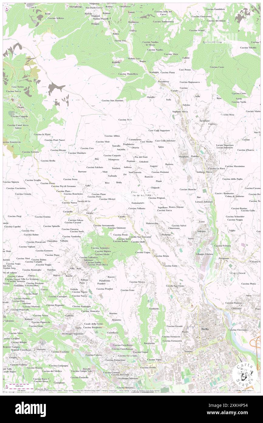 Pralungo, Provincia di biella, IT, Italia, Piemonte, N 45 35' 23'', N 8 2' 23'', MAP, Cartascapes Map pubblicata nel 2024. Esplora Cartascapes, una mappa che rivela i diversi paesaggi, culture ed ecosistemi della Terra. Viaggia attraverso il tempo e lo spazio, scoprendo l'interconnessione del passato, del presente e del futuro del nostro pianeta. Foto Stock