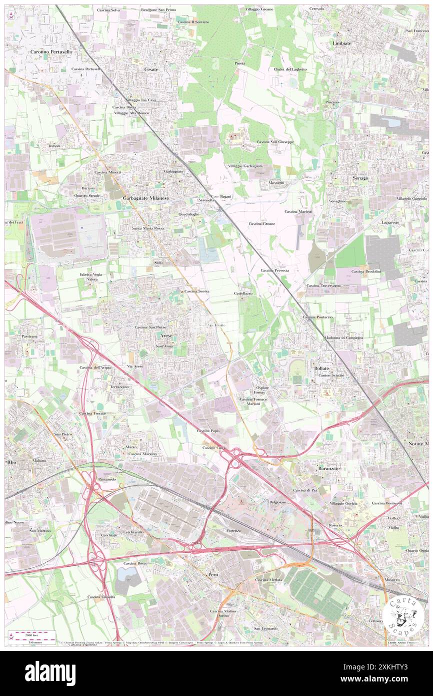 Via Trento, Città metropolitana di Milano, IT, Italia, Lombardia, N 45 33' 5'', N 9 5' 24'', mappa, Cartascapes Mappa pubblicata nel 2024. Esplora Cartascapes, una mappa che rivela i diversi paesaggi, culture ed ecosistemi della Terra. Viaggia attraverso il tempo e lo spazio, scoprendo l'interconnessione del passato, del presente e del futuro del nostro pianeta. Foto Stock