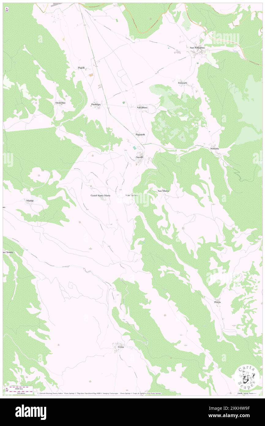 Sant'Andrea, Provincia di Perugia, IT, Italia, Umbria, N 42 42' 51'', N 13 7' 26'', MAP, Cartascapes Map pubblicata nel 2024. Esplora Cartascapes, una mappa che rivela i diversi paesaggi, culture ed ecosistemi della Terra. Viaggia attraverso il tempo e lo spazio, scoprendo l'interconnessione del passato, del presente e del futuro del nostro pianeta. Foto Stock