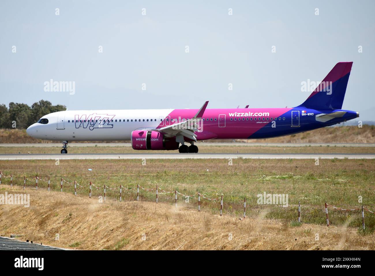 Fiumicino, Lazio. 23 luglio 2024. Airbus A321 Neo Wizz Air . Aereo per l'aeroporto di Fiumicino. Fiumicino (Italia), 23 luglio 2024. Crediti: massimo insabato/Alamy Live News Foto Stock