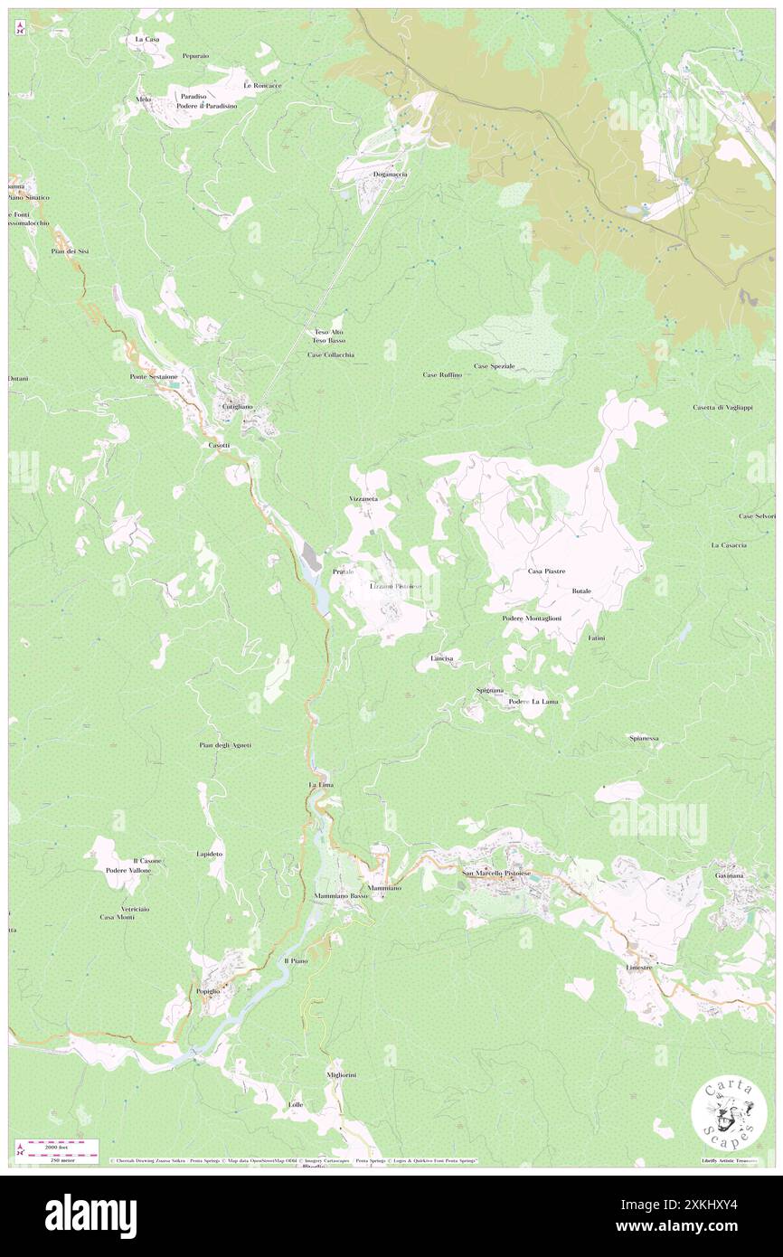 Lizzano, Provincia di Pistoia, IT, Italia, Toscana, N 44 4' 58'', N 10 46' 33'', MAP, Cartascapes Map pubblicata nel 2024. Esplora Cartascapes, una mappa che rivela i diversi paesaggi, culture ed ecosistemi della Terra. Viaggia attraverso il tempo e lo spazio, scoprendo l'interconnessione del passato, del presente e del futuro del nostro pianeta. Foto Stock