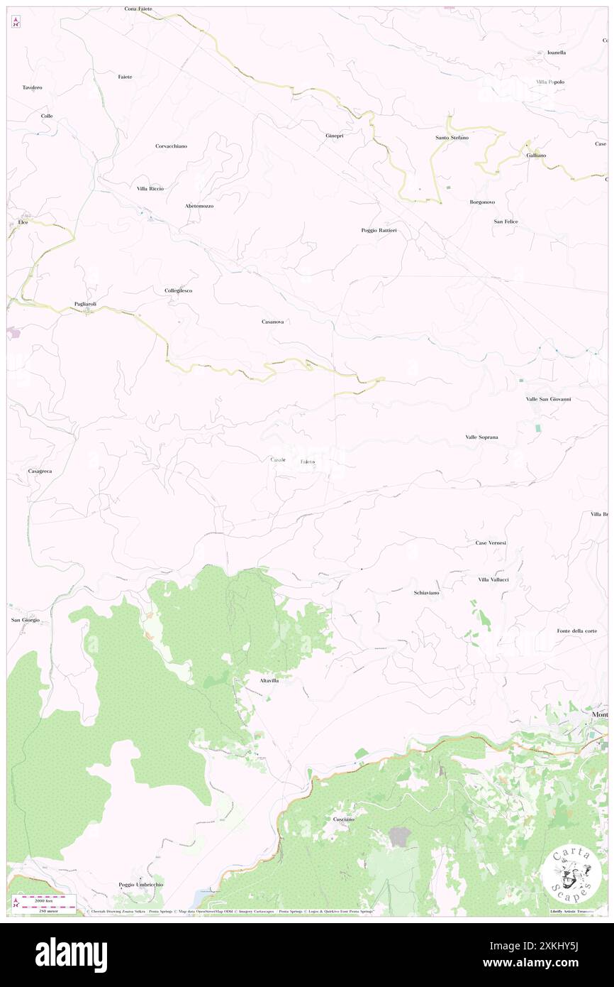 Faieto, Provincia di Teramo, IT, Italia, Abruzzo, N 42 36' 49'', N 13 34' 46'', MAP, Cartascapes Map pubblicata nel 2024. Esplora Cartascapes, una mappa che rivela i diversi paesaggi, culture ed ecosistemi della Terra. Viaggia attraverso il tempo e lo spazio, scoprendo l'interconnessione del passato, del presente e del futuro del nostro pianeta. Foto Stock