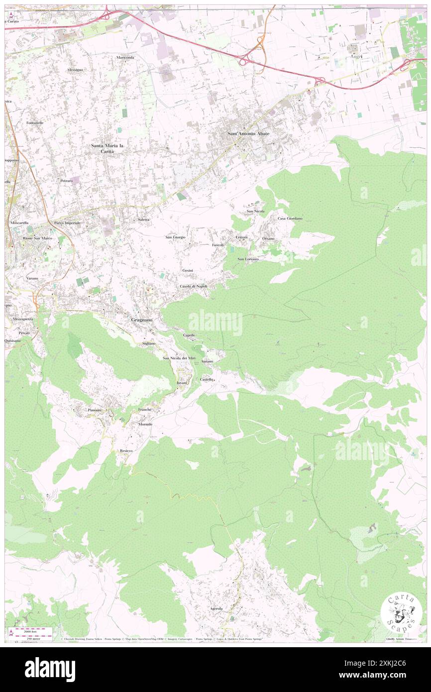 Gragnano, Napoli, IT, Italia, Campania, N 40 41' 44'', N 14 30' 44'', MAP, Cartascapes Map pubblicata nel 2024. Esplora Cartascapes, una mappa che rivela i diversi paesaggi, culture ed ecosistemi della Terra. Viaggia attraverso il tempo e lo spazio, scoprendo l'interconnessione del passato, del presente e del futuro del nostro pianeta. Foto Stock