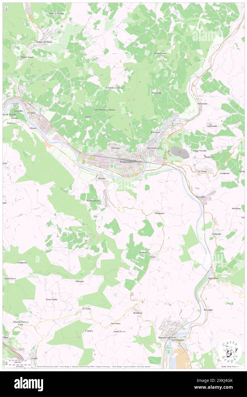 Fiume Sieve, IT, Italia, Toscana, N 43 46' 0'', N 11 25' 59'', mappa, Cartascapes Mappa pubblicata nel 2024. Esplora Cartascapes, una mappa che rivela i diversi paesaggi, culture ed ecosistemi della Terra. Viaggia attraverso il tempo e lo spazio, scoprendo l'interconnessione del passato, del presente e del futuro del nostro pianeta. Foto Stock