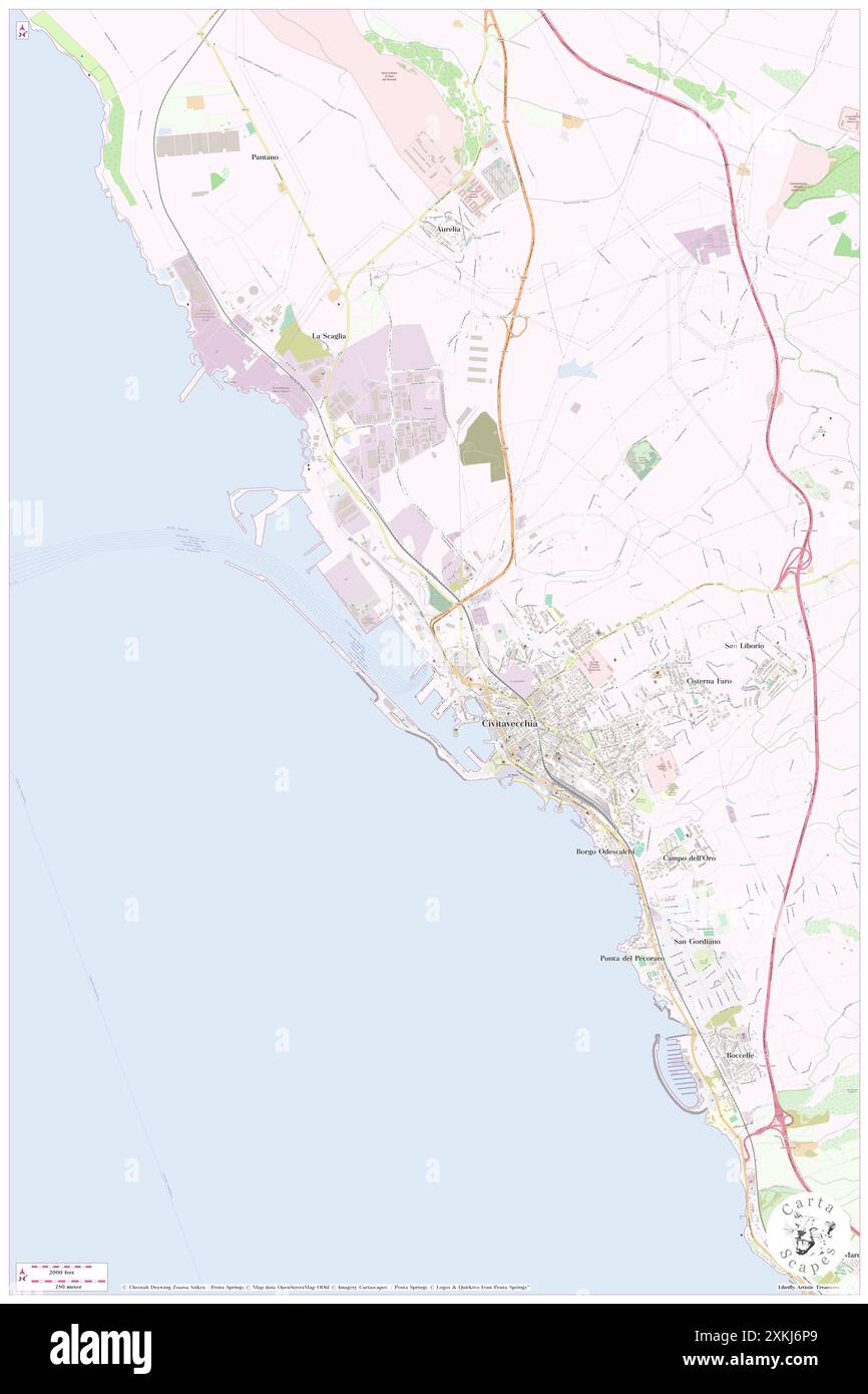 Torrente Fiumaretta, IT, Italia, Lazio, N 42 6' 0'', N 11 46' 59'', mappa, Cartascapes Mappa pubblicata nel 2024. Esplora Cartascapes, una mappa che rivela i diversi paesaggi, culture ed ecosistemi della Terra. Viaggia attraverso il tempo e lo spazio, scoprendo l'interconnessione del passato, del presente e del futuro del nostro pianeta. Foto Stock