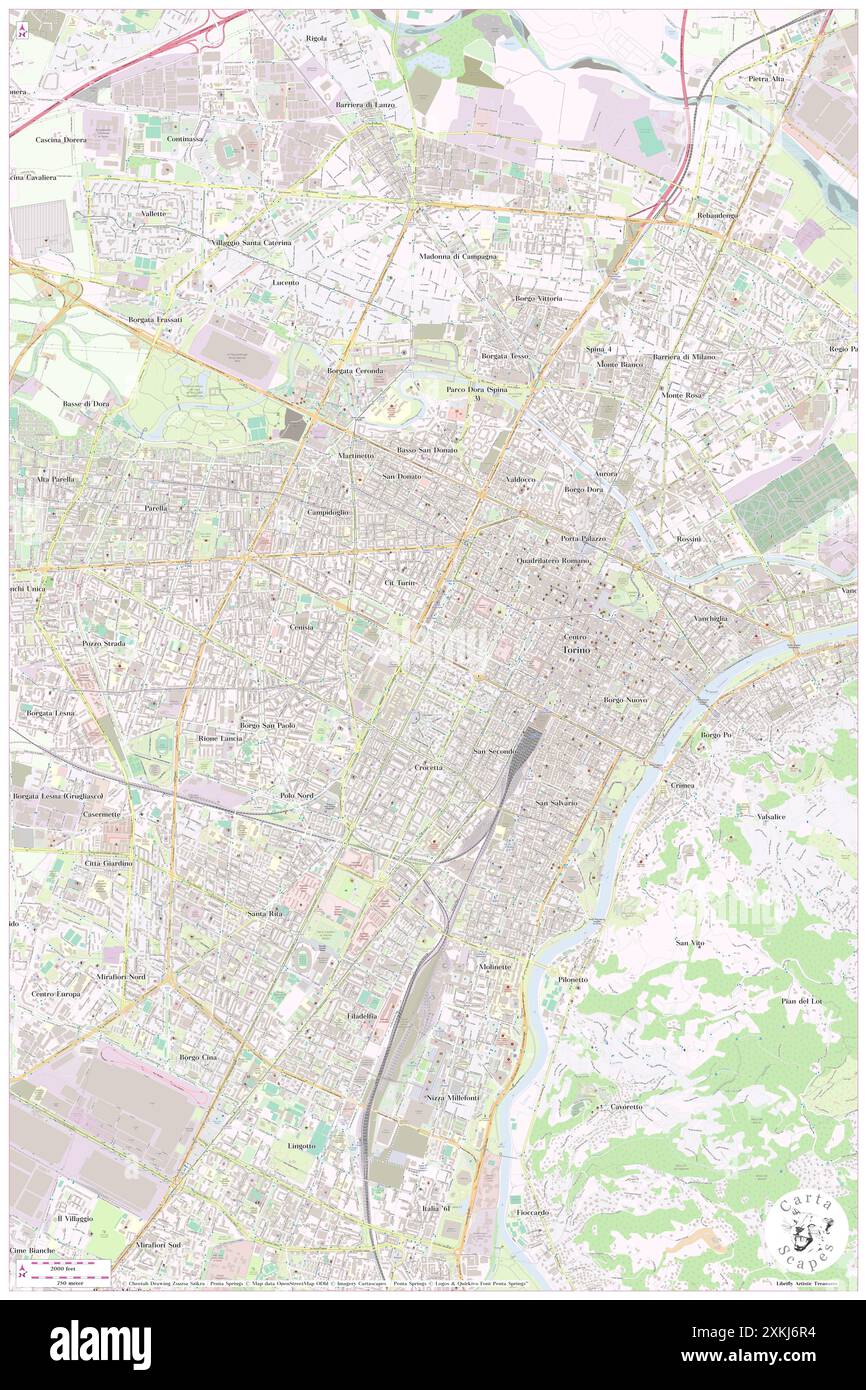 Jolly Hotel Ambasciatori, Torino, IT, Italia, Piemonte, N 45 4' 3'', N 7 39' 55'', MAP, Cartascapes Map pubblicata nel 2024. Esplora Cartascapes, una mappa che rivela i diversi paesaggi, culture ed ecosistemi della Terra. Viaggia attraverso il tempo e lo spazio, scoprendo l'interconnessione del passato, del presente e del futuro del nostro pianeta. Foto Stock