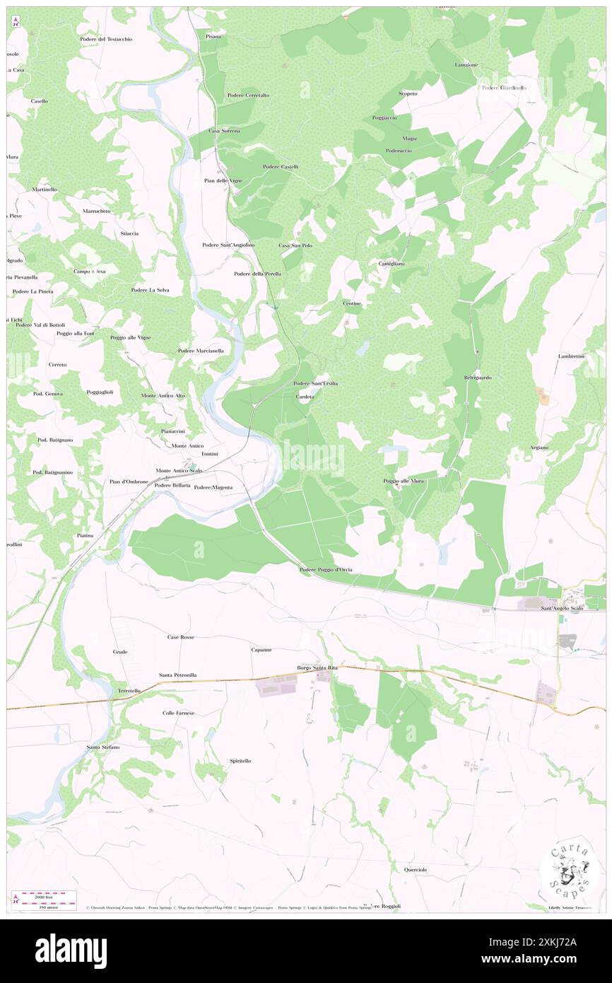 Fosso Camigliano, IT, Italia, Toscana, N 42 58' 59'', N 11 22' 59'', mappa, Cartascapes Mappa pubblicata nel 2024. Esplora Cartascapes, una mappa che rivela i diversi paesaggi, culture ed ecosistemi della Terra. Viaggia attraverso il tempo e lo spazio, scoprendo l'interconnessione del passato, del presente e del futuro del nostro pianeta. Foto Stock