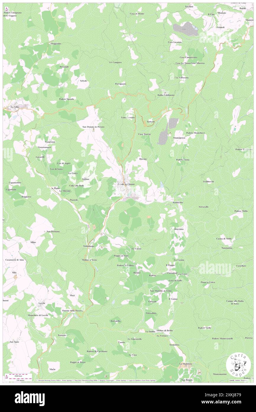 CASTELLO DI TORNANO, Provincia di Siena, IT, Italia, Toscana, N 43 27' 56'', N 11 26' 6'', MAP, Cartascapes Map pubblicata nel 2024. Esplora Cartascapes, una mappa che rivela i diversi paesaggi, culture ed ecosistemi della Terra. Viaggia attraverso il tempo e lo spazio, scoprendo l'interconnessione del passato, del presente e del futuro del nostro pianeta. Foto Stock