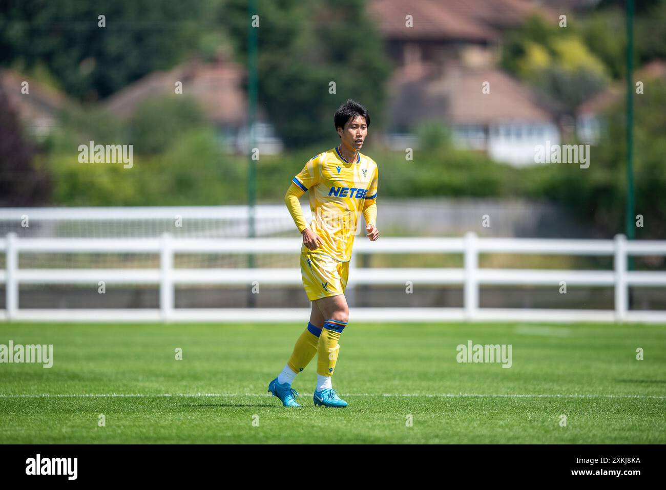 19 luglio 2024: Daichi Kamada del Crystal Palace durante l'amichevole pre-stagione tra il Crystal Palace e il Charlton Athletic alla Crystal Palace academy Foto Stock