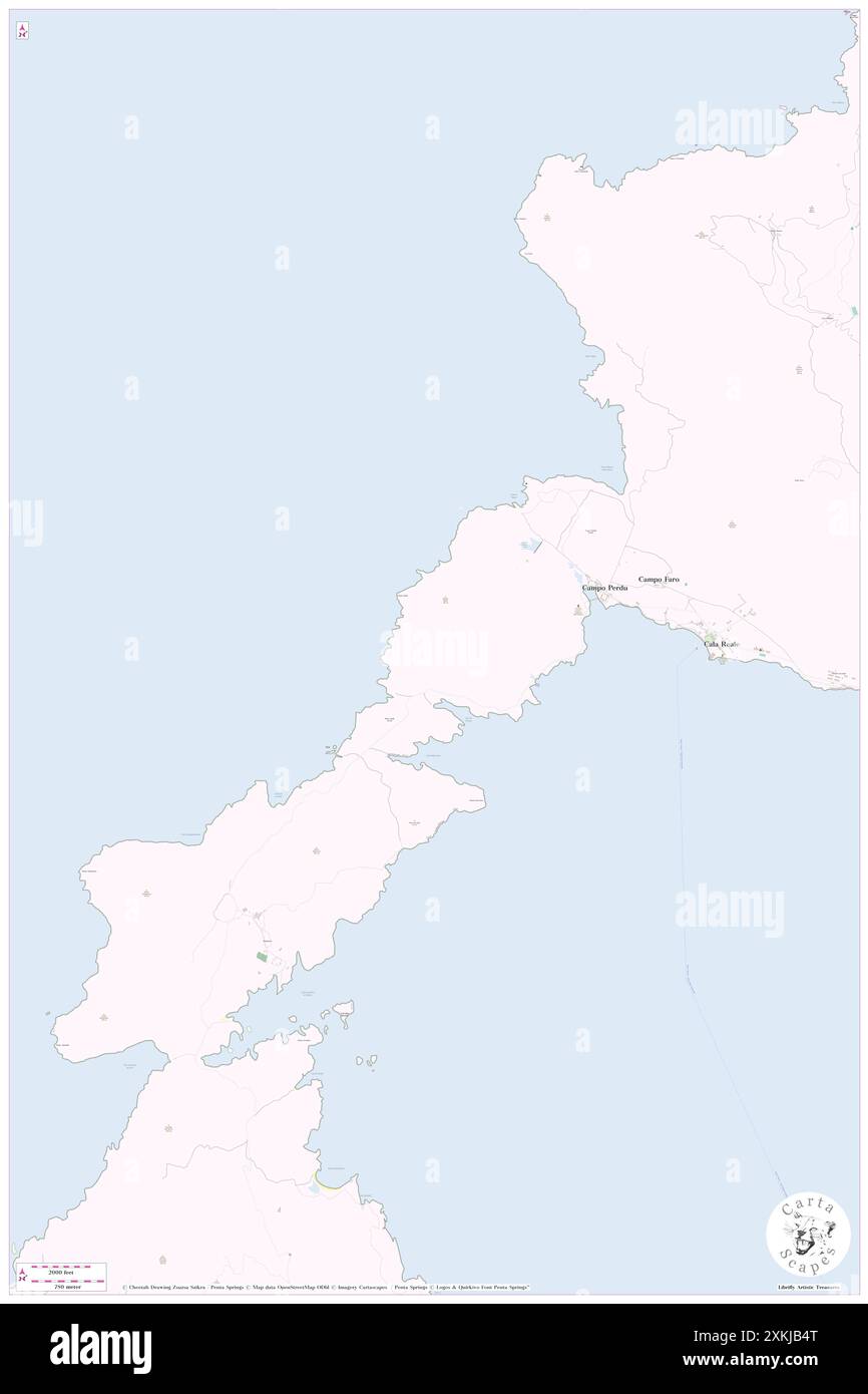 Punta Cipolle Canine, IT, Italia, Sardegna, N 41 3' 37'', N 8 15' 46'', mappa, Cartascapes Mappa pubblicata nel 2024. Esplora Cartascapes, una mappa che rivela i diversi paesaggi, culture ed ecosistemi della Terra. Viaggia attraverso il tempo e lo spazio, scoprendo l'interconnessione del passato, del presente e del futuro del nostro pianeta. Foto Stock