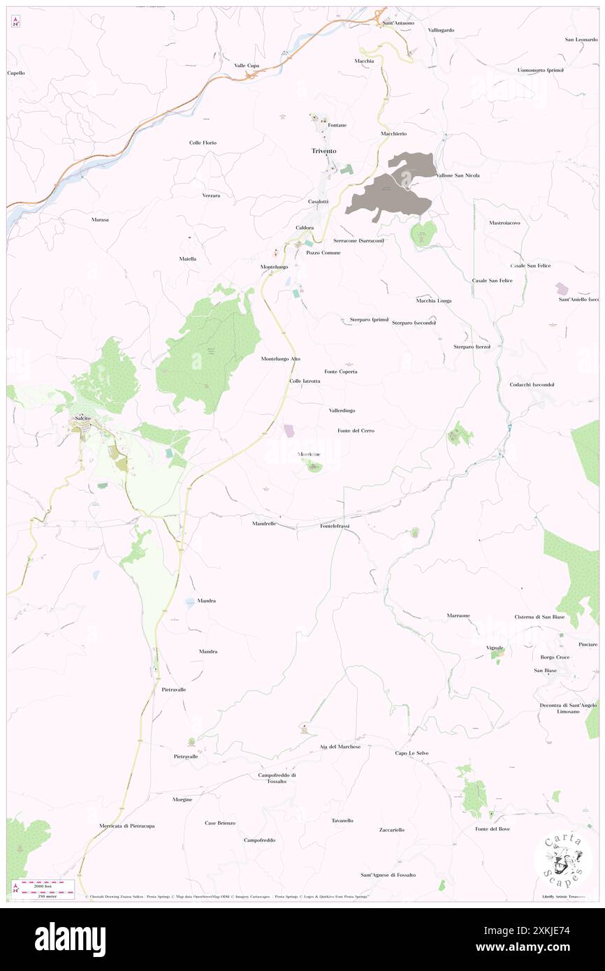 Morricina, Provincia di Campobasso, IT, Italia, Molise, N 41 44' 34'', N 14 32' 51'', MAP, Cartascapes Map pubblicata nel 2024. Esplora Cartascapes, una mappa che rivela i diversi paesaggi, culture ed ecosistemi della Terra. Viaggia attraverso il tempo e lo spazio, scoprendo l'interconnessione del passato, del presente e del futuro del nostro pianeta. Foto Stock