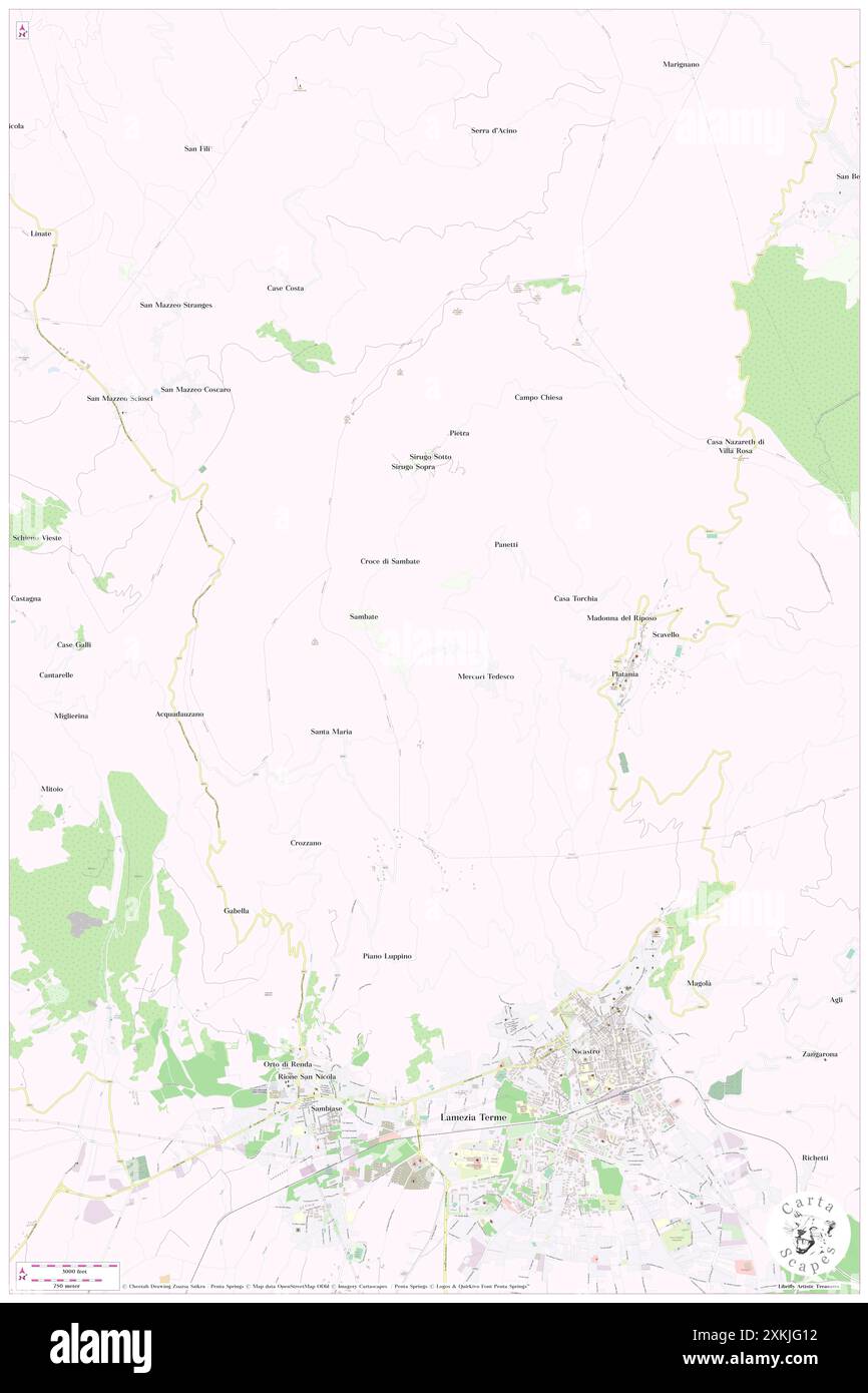 Pedarvi, Provincia di Catanzaro, IT, Italia, Calabria, N 39 0' 26'', N 16 17' 51'', MAP, Cartascapes Map pubblicata nel 2024. Esplora Cartascapes, una mappa che rivela i diversi paesaggi, culture ed ecosistemi della Terra. Viaggia attraverso il tempo e lo spazio, scoprendo l'interconnessione del passato, del presente e del futuro del nostro pianeta. Foto Stock