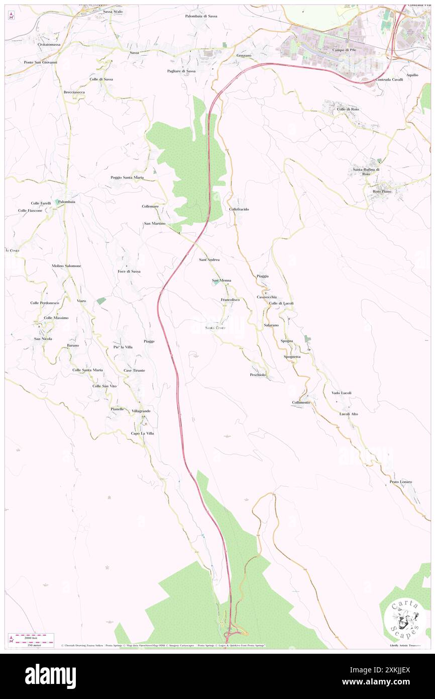 Santa Croce, Provincia dell'Aquila, IT, Italia, Abruzzo, N 42 18' 14'', N 13 19' 7'', MAP, Cartascapes Map pubblicata nel 2024. Esplora Cartascapes, una mappa che rivela i diversi paesaggi, culture ed ecosistemi della Terra. Viaggia attraverso il tempo e lo spazio, scoprendo l'interconnessione del passato, del presente e del futuro del nostro pianeta. Foto Stock