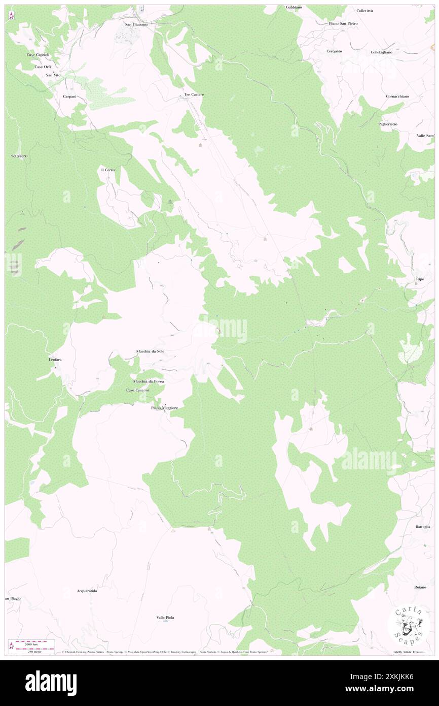 Castel Manfrino, Provincia di Teramo, IT, Italia, Abruzzo, N 42 44' 51'', N 13 35' 22'', MAP, Cartascapes Map pubblicata nel 2024. Esplora Cartascapes, una mappa che rivela i diversi paesaggi, culture ed ecosistemi della Terra. Viaggia attraverso il tempo e lo spazio, scoprendo l'interconnessione del passato, del presente e del futuro del nostro pianeta. Foto Stock