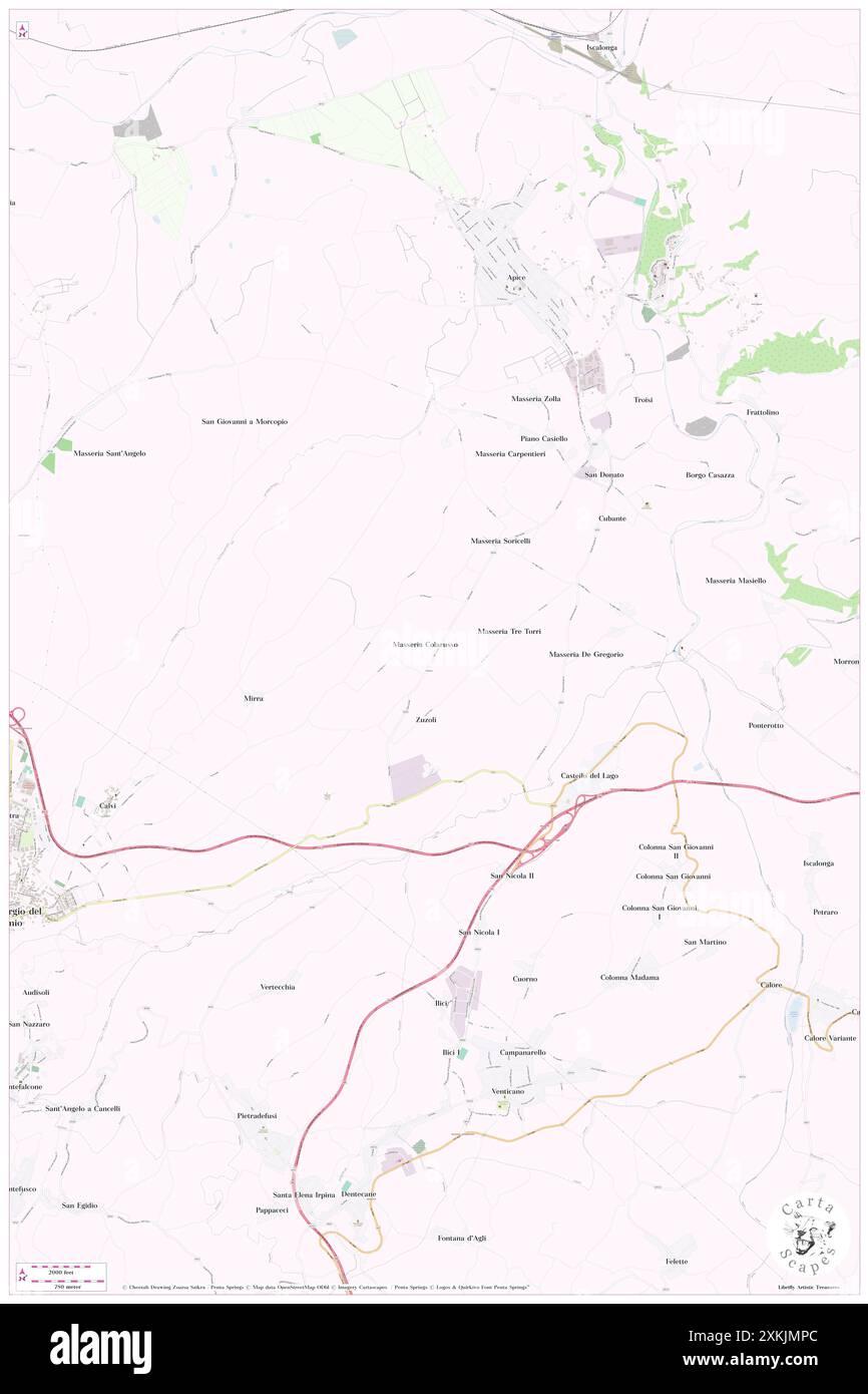 Zuzoli, Provincia di Benevento, IT, Italia, Campania, N 41 5' 8'', N 14 54' 15'', MAP, Cartascapes Map pubblicata nel 2024. Esplora Cartascapes, una mappa che rivela i diversi paesaggi, culture ed ecosistemi della Terra. Viaggia attraverso il tempo e lo spazio, scoprendo l'interconnessione del passato, del presente e del futuro del nostro pianeta. Foto Stock