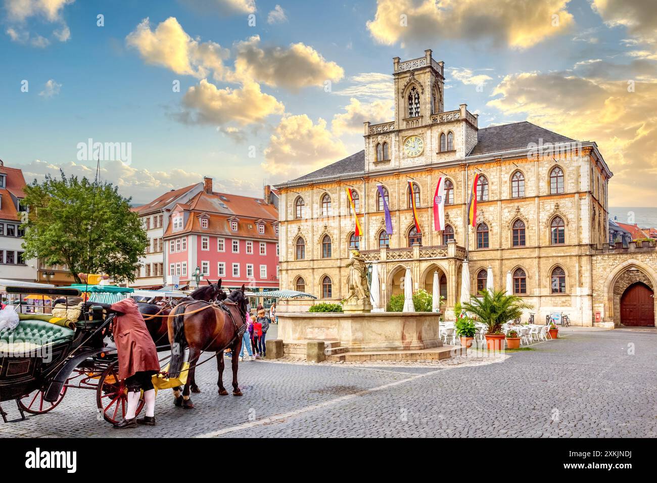 Città vecchia di Weimar, Germania Foto Stock