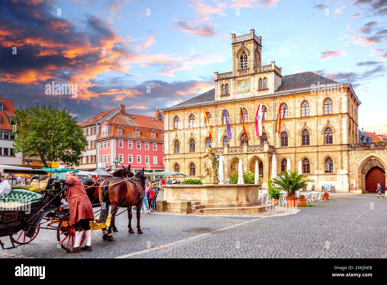 Città vecchia di Weimar, Germania Foto Stock