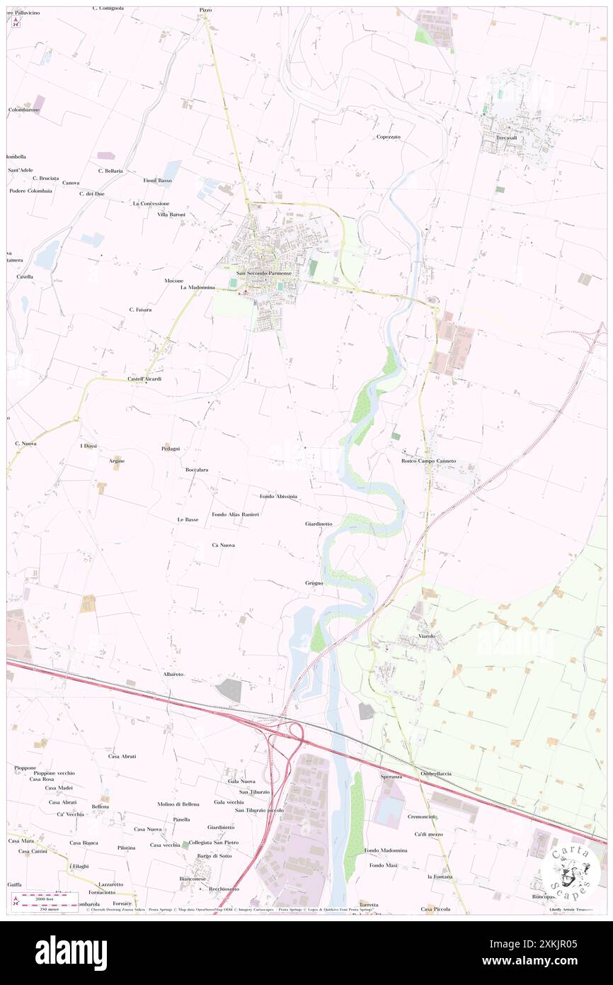 Ronchetti, Provincia di Parma, IT, Italia, Emilia-Romagna, N 44 53' 52'', N 10 14' 12'', MAP, Cartascapes Map pubblicata nel 2024. Esplora Cartascapes, una mappa che rivela i diversi paesaggi, culture ed ecosistemi della Terra. Viaggia attraverso il tempo e lo spazio, scoprendo l'interconnessione del passato, del presente e del futuro del nostro pianeta. Foto Stock