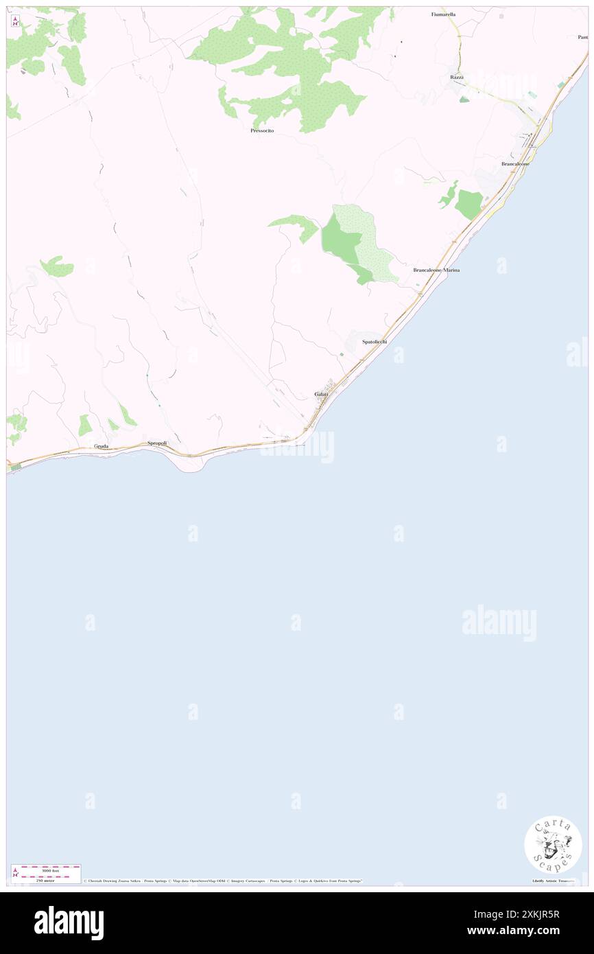 Capo Spartivento, Provincia di Reggio Calabria, IT, Italia, Calabria, N 37 55' 27'', N 16 3' 45'', mappa, Cartascapes Mappa pubblicata nel 2024. Esplora Cartascapes, una mappa che rivela i diversi paesaggi, culture ed ecosistemi della Terra. Viaggia attraverso il tempo e lo spazio, scoprendo l'interconnessione del passato, del presente e del futuro del nostro pianeta. Foto Stock