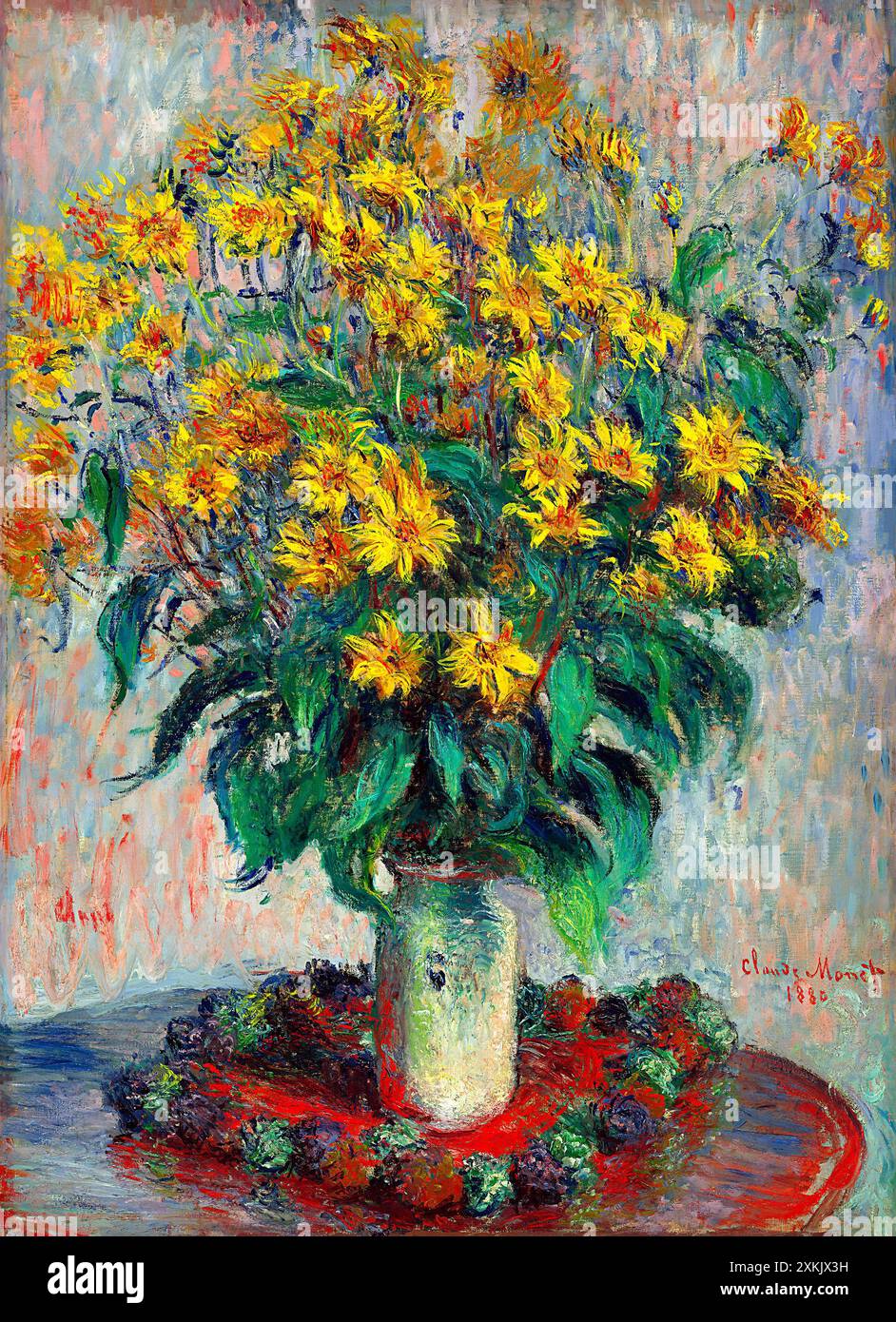 Jerusalem Carciofo Flowers (1880) di Claude Monet. Originale dalla National Gallery of Art Foto Stock