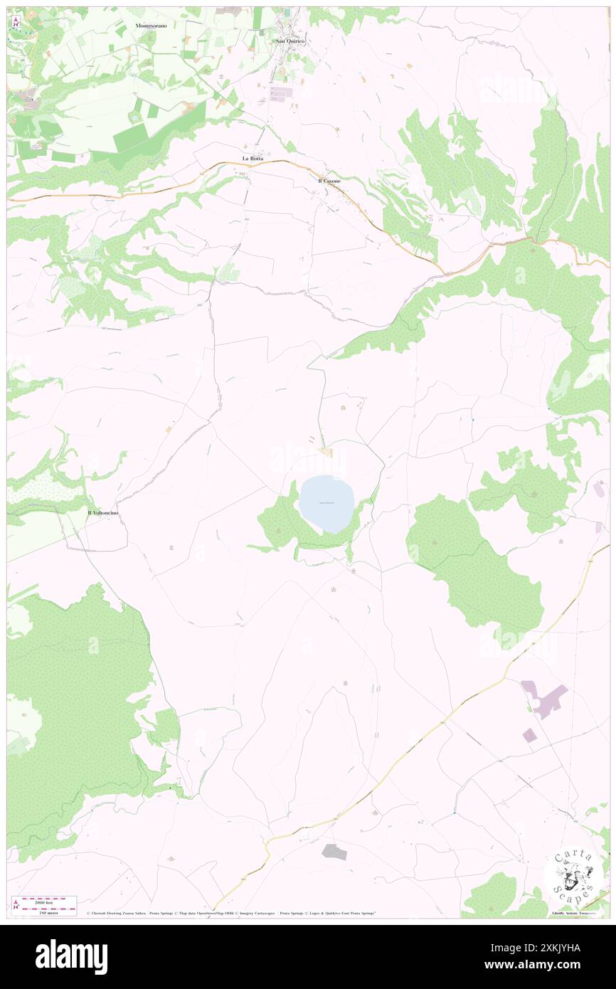 Lago di Mezzano, IT, Italia, Lazio, N 42 37' 0'', N 11 46' 0'', mappa, Cartascapes Mappa pubblicata nel 2024. Esplora Cartascapes, una mappa che rivela i diversi paesaggi, culture ed ecosistemi della Terra. Viaggia attraverso il tempo e lo spazio, scoprendo l'interconnessione del passato, del presente e del futuro del nostro pianeta. Foto Stock