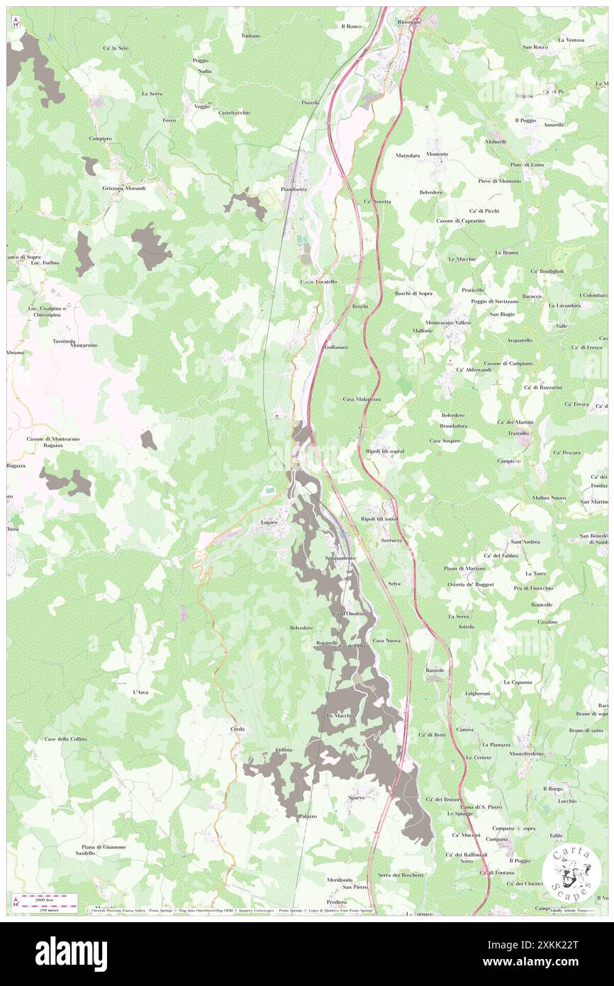 Forno, Bologna, IT, Italia, Emilia-Romagna, N 44 13' 28'', N 11 11' 1'', MAP, Cartascapes Map pubblicata nel 2024. Esplora Cartascapes, una mappa che rivela i diversi paesaggi, culture ed ecosistemi della Terra. Viaggia attraverso il tempo e lo spazio, scoprendo l'interconnessione del passato, del presente e del futuro del nostro pianeta. Foto Stock