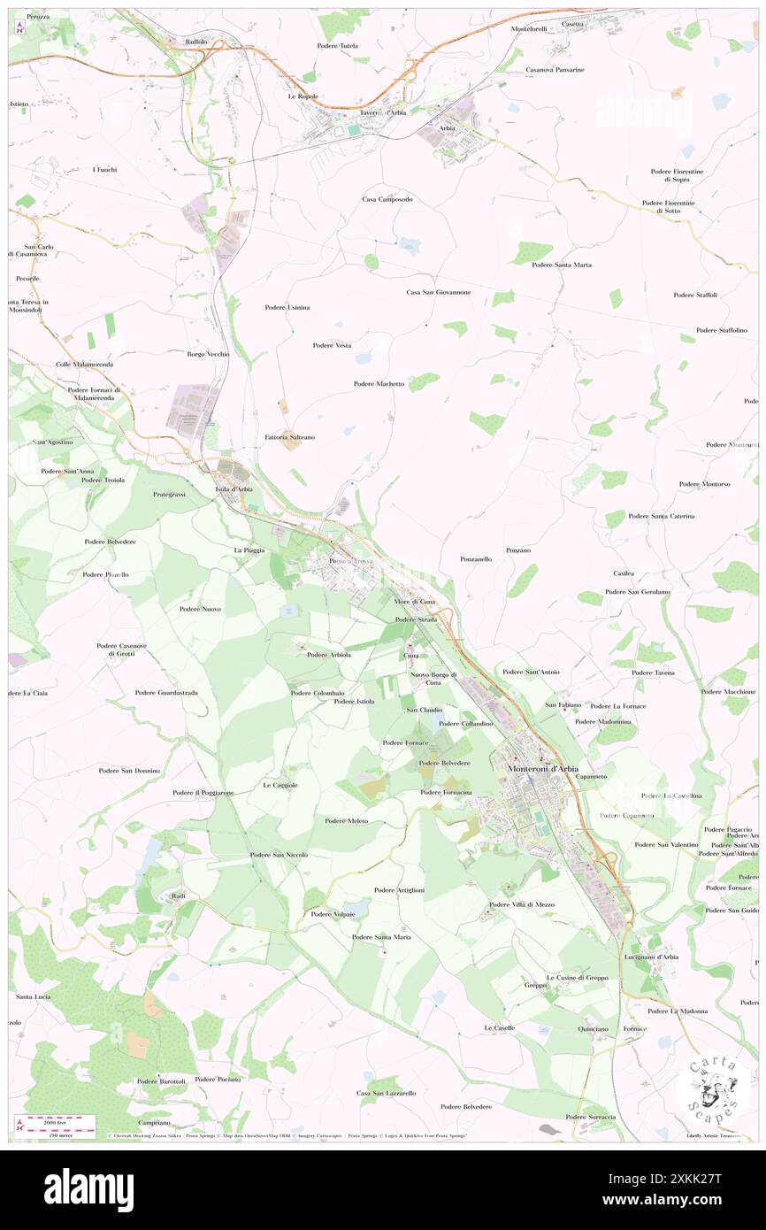 Torrente Tressa, IT, Italia, Toscana, N 43 15' 0'', N 11 24' 0'', mappa, Cartascapes Mappa pubblicata nel 2024. Esplora Cartascapes, una mappa che rivela i diversi paesaggi, culture ed ecosistemi della Terra. Viaggia attraverso il tempo e lo spazio, scoprendo l'interconnessione del passato, del presente e del futuro del nostro pianeta. Foto Stock