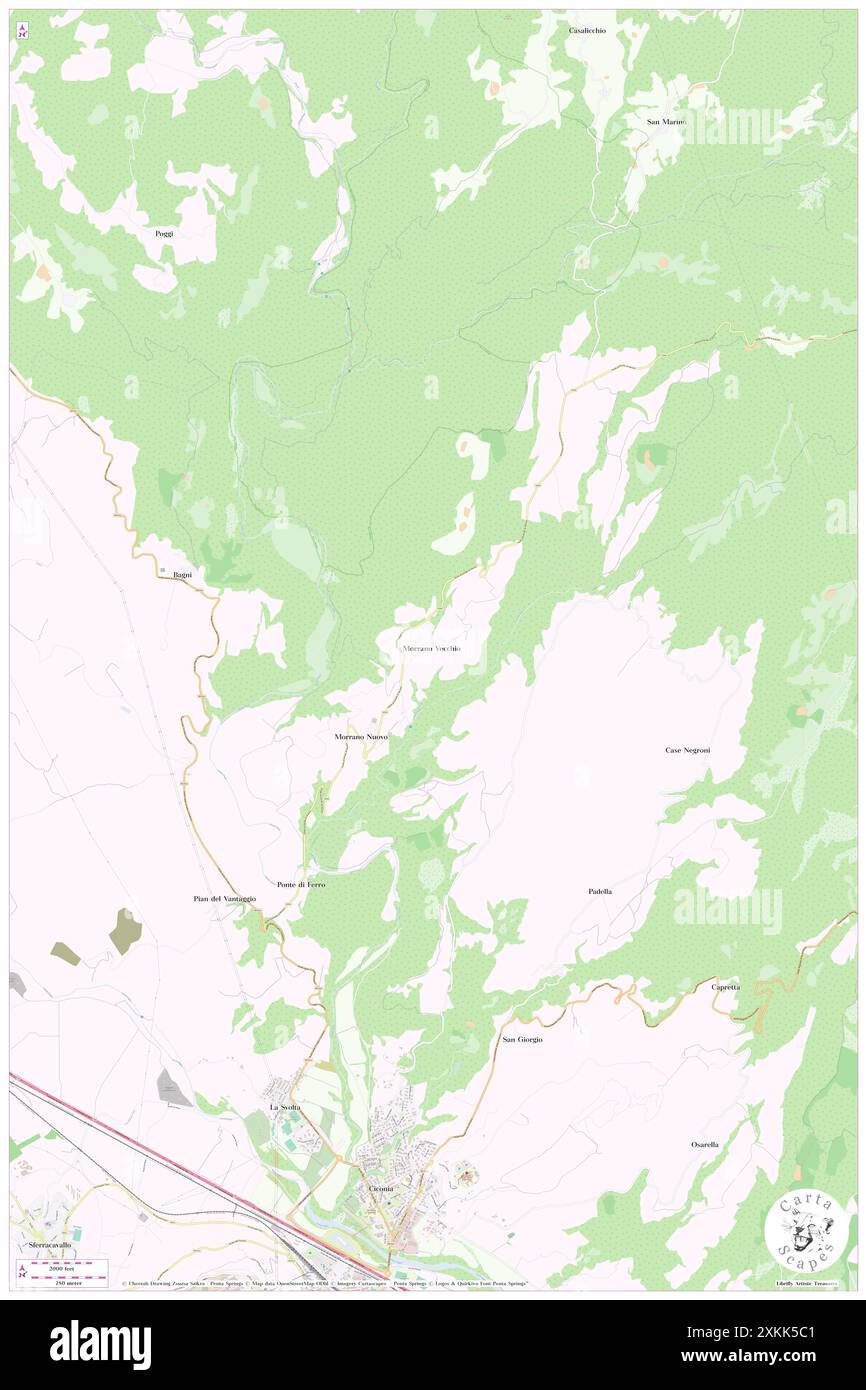 Morrano Vecchio, Provincia di Terni, IT, Italia, Umbria, N 42 46' 40'', N 12 8' 28'', MAP, Cartascapes Map pubblicata nel 2024. Esplora Cartascapes, una mappa che rivela i diversi paesaggi, culture ed ecosistemi della Terra. Viaggia attraverso il tempo e lo spazio, scoprendo l'interconnessione del passato, del presente e del futuro del nostro pianeta. Foto Stock