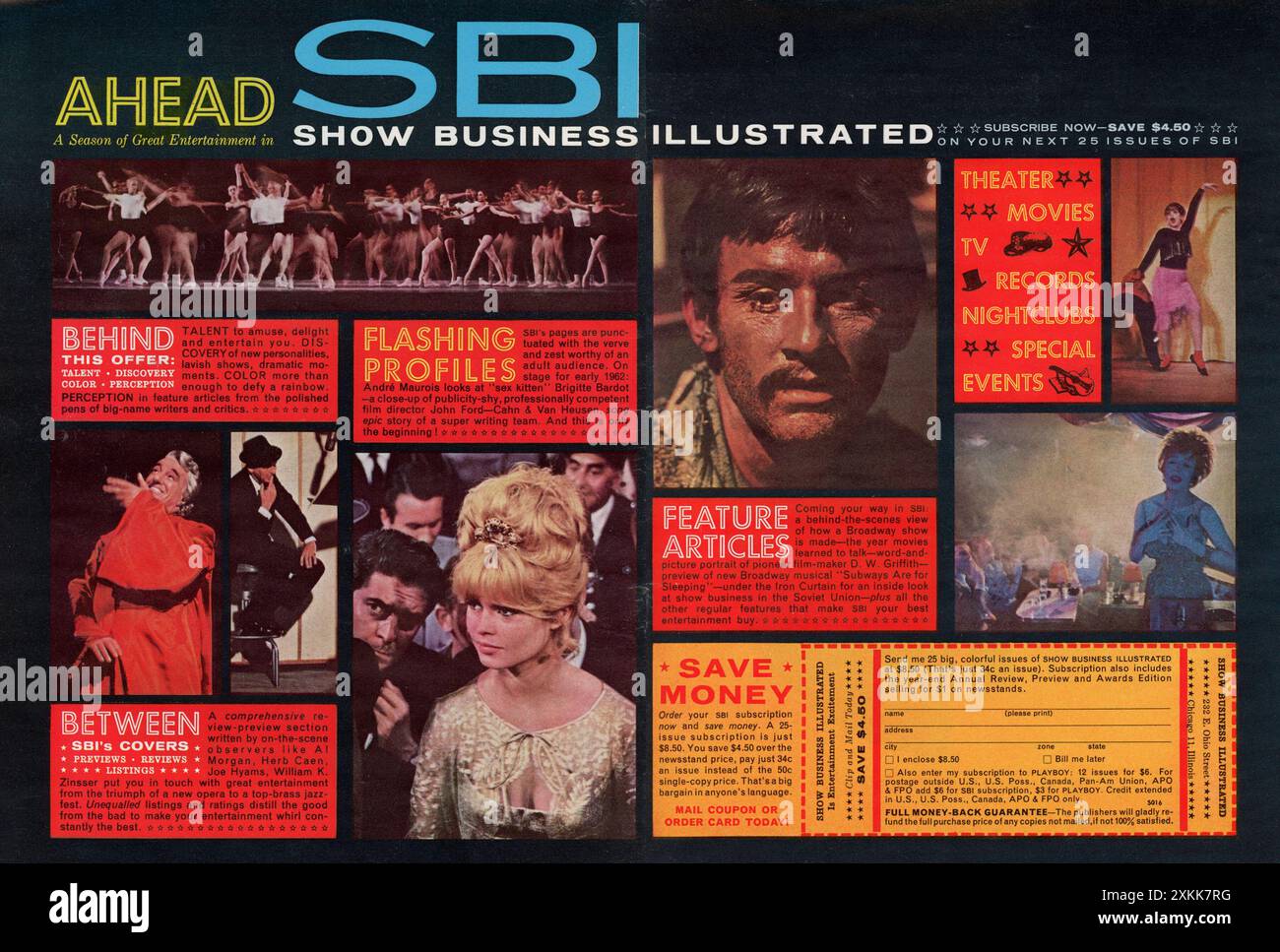 Vintage gennaio 1962 rivista Playboy Advert, USA Foto Stock