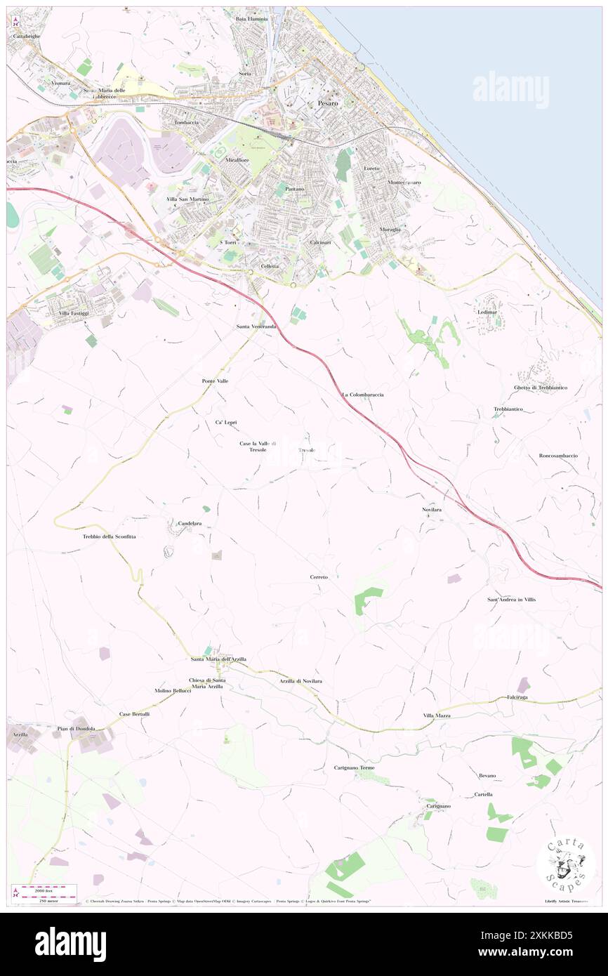 Tresole, Provincia di Pesaro e Urbino, IT, Italia, le Marche, N 43 52' 0'', N 12 54' 32''', mappa, Cartascapes Mappa pubblicata nel 2024. Esplora Cartascapes, una mappa che rivela i diversi paesaggi, culture ed ecosistemi della Terra. Viaggia attraverso il tempo e lo spazio, scoprendo l'interconnessione del passato, del presente e del futuro del nostro pianeta. Foto Stock