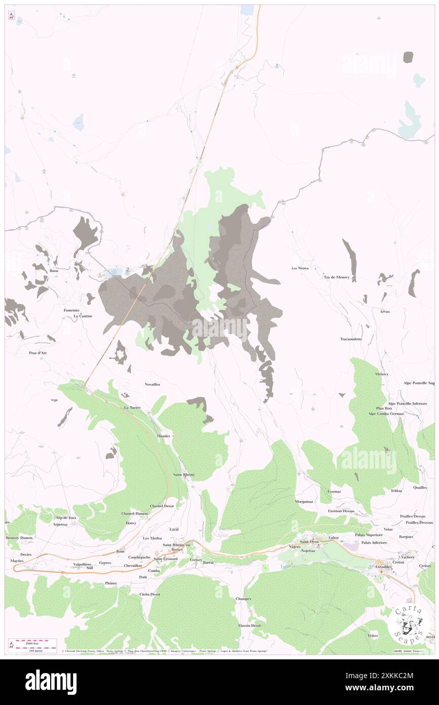 Col Est de Barasson, Valle d'Aosta, IT, Italia, Valle d'Aosta, N 45 51' 33'', N 7 11' 31'', MAP, Cartascapes Map pubblicata nel 2024. Esplora Cartascapes, una mappa che rivela i diversi paesaggi, culture ed ecosistemi della Terra. Viaggia attraverso il tempo e lo spazio, scoprendo l'interconnessione del passato, del presente e del futuro del nostro pianeta. Foto Stock