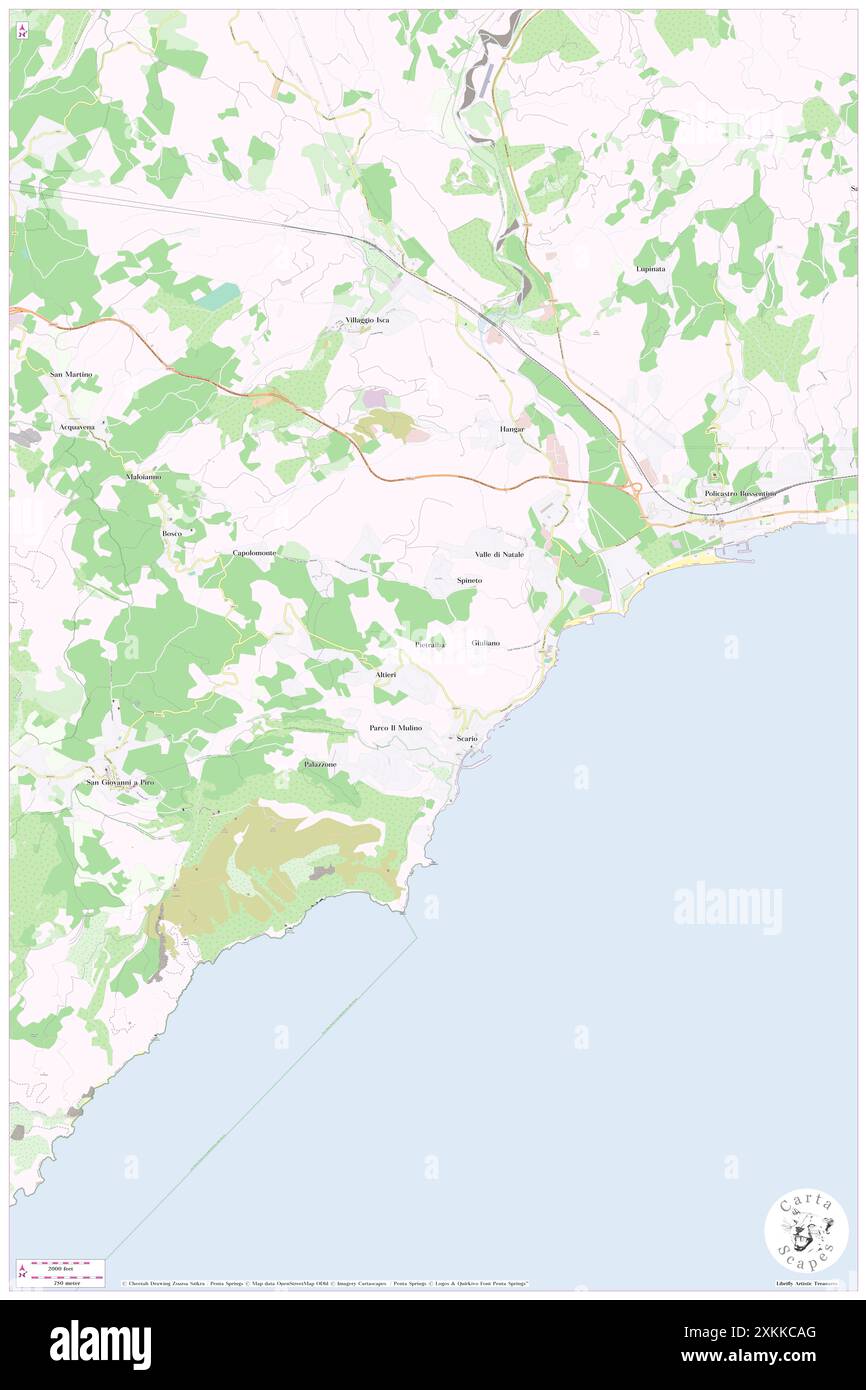 Pietralba, Provincia di Salerno, IT, Italia, Campania, N 40 3' 44'', N 15 29' 17'', MAP, Cartascapes Map pubblicata nel 2024. Esplora Cartascapes, una mappa che rivela i diversi paesaggi, culture ed ecosistemi della Terra. Viaggia attraverso il tempo e lo spazio, scoprendo l'interconnessione del passato, del presente e del futuro del nostro pianeta. Foto Stock