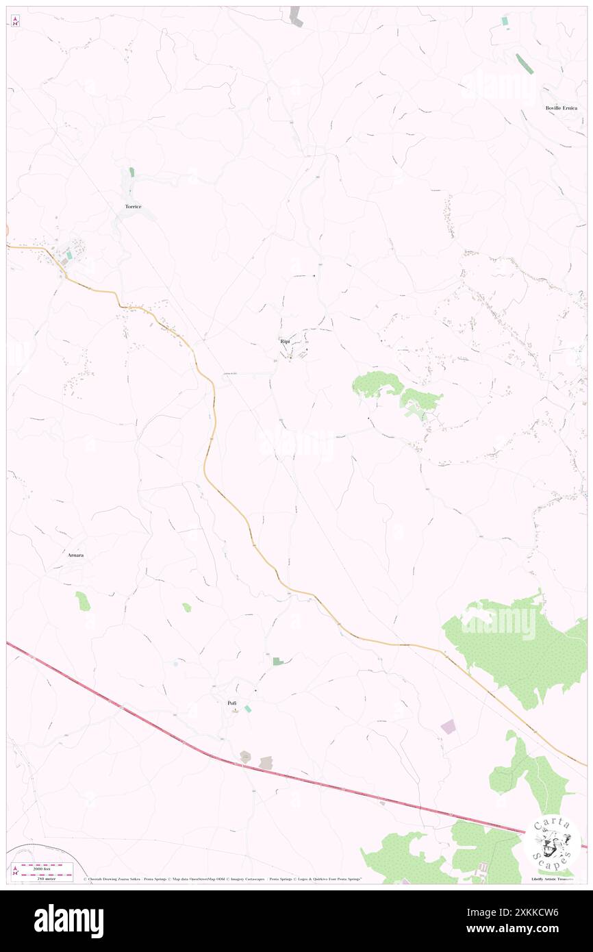 Colle alto-Porciri, Provincia di Frosinone, IT, Italia, Lazio, N 41 35' 55'', N 13 25' 36'', MAP, Cartascapes Map pubblicata nel 2024. Esplora Cartascapes, una mappa che rivela i diversi paesaggi, culture ed ecosistemi della Terra. Viaggia attraverso il tempo e lo spazio, scoprendo l'interconnessione del passato, del presente e del futuro del nostro pianeta. Foto Stock