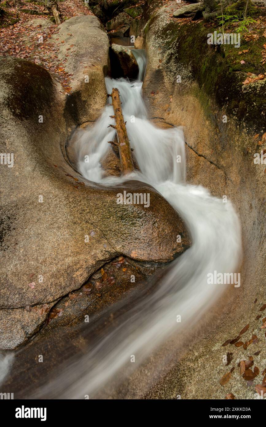 The Basin, Franconia Notch State Park, Grafton County, New Hampshire, New England, East Coast, STATI UNITI Foto Stock