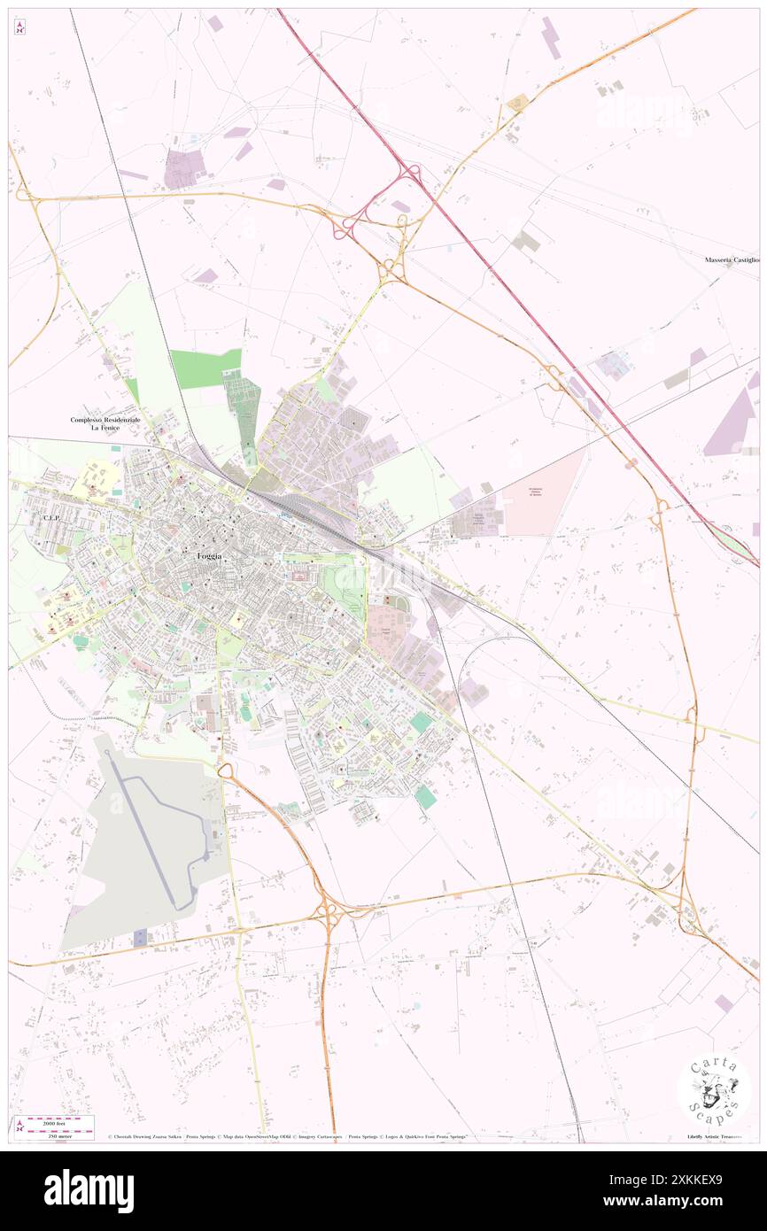 O.M.C. Foggia, Provincia di Foggia, IT, Italia, Puglia, N 41 27' 36'', N 15 33' 59'', MAP, Cartascapes Map pubblicata nel 2024. Esplora Cartascapes, una mappa che rivela i diversi paesaggi, culture ed ecosistemi della Terra. Viaggia attraverso il tempo e lo spazio, scoprendo l'interconnessione del passato, del presente e del futuro del nostro pianeta. Foto Stock