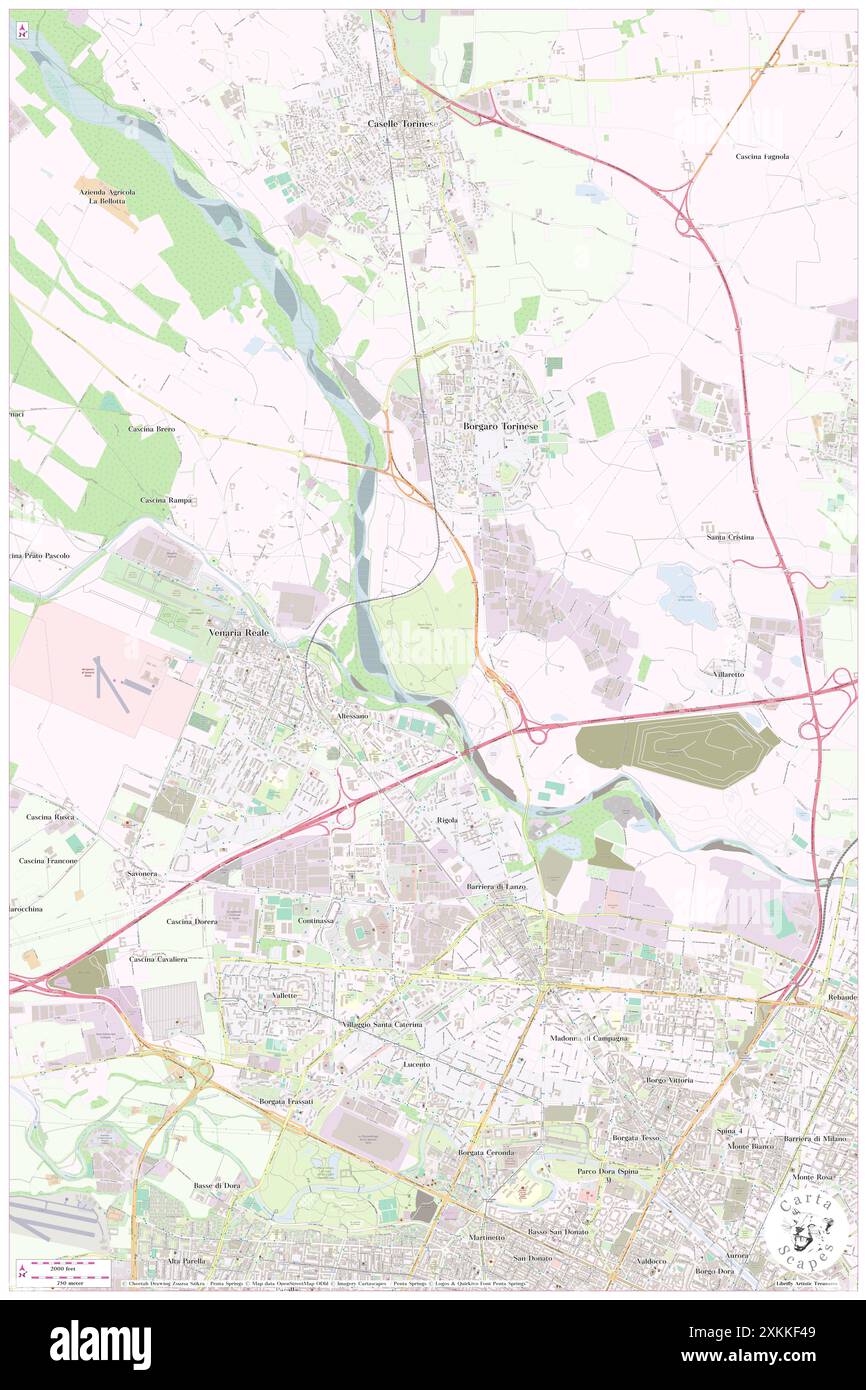 Altessano, Torino, IT, Italia, Piemonte, N 45 7' 59'', N 7 39' 0'', MAP, Cartascapes Map pubblicata nel 2024. Esplora Cartascapes, una mappa che rivela i diversi paesaggi, culture ed ecosistemi della Terra. Viaggia attraverso il tempo e lo spazio, scoprendo l'interconnessione del passato, del presente e del futuro del nostro pianeta. Foto Stock