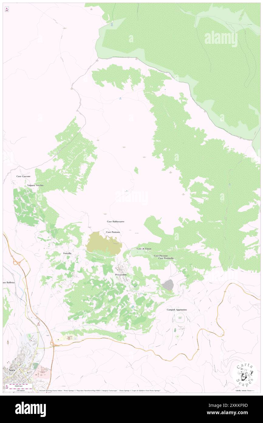 PESCOSolidO, Provincia di Frosinone, IT, Italia, Lazio, N 41 44' 53'', N 13 39' 23'', mappa, Cartascapes Map pubblicata nel 2024. Esplora Cartascapes, una mappa che rivela i diversi paesaggi, culture ed ecosistemi della Terra. Viaggia attraverso il tempo e lo spazio, scoprendo l'interconnessione del passato, del presente e del futuro del nostro pianeta. Foto Stock