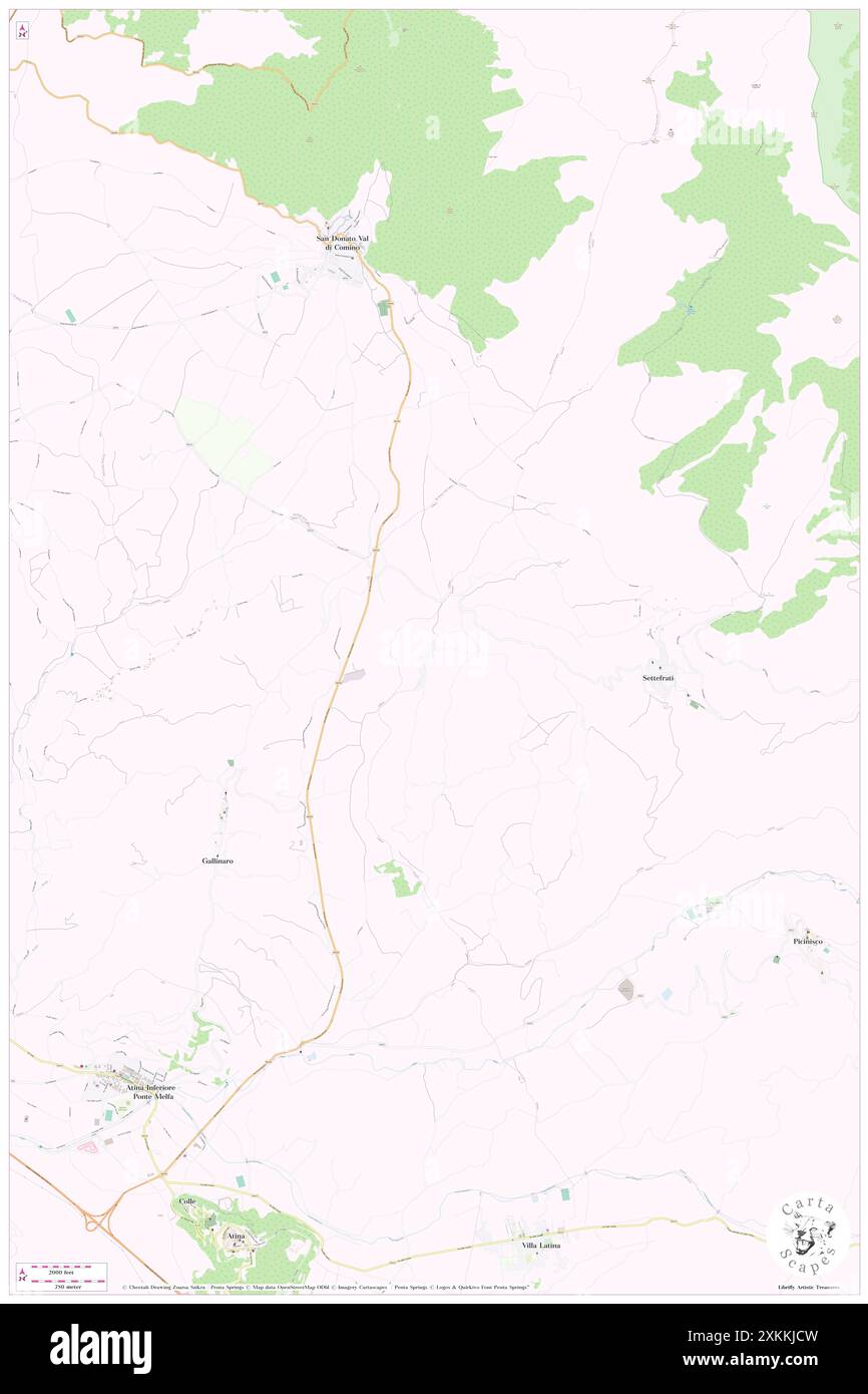 Le caselle, Provincia di Frosinone, IT, Italia, Lazio, N 41 40' 18''', N 13 49' 24''', MAP, Cartascapes Map pubblicata nel 2024. Esplora Cartascapes, una mappa che rivela i diversi paesaggi, culture ed ecosistemi della Terra. Viaggia attraverso il tempo e lo spazio, scoprendo l'interconnessione del passato, del presente e del futuro del nostro pianeta. Foto Stock