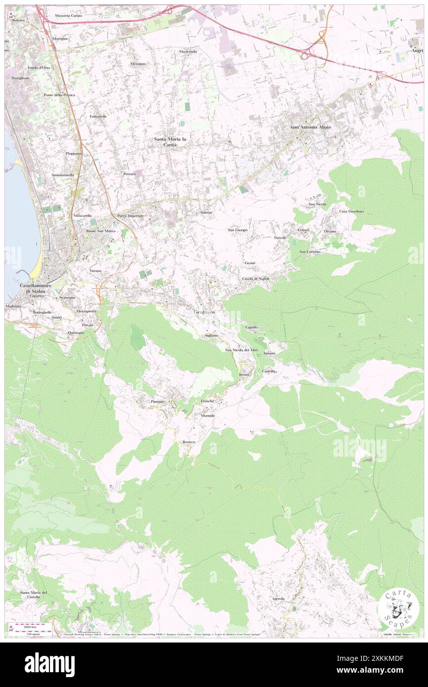 Piazza San Leone, Napoli, IT, Italia, Campania, N 40 41' 17'', N 14 31' 24''', MAP, Cartascapes Map pubblicata nel 2024. Esplora Cartascapes, una mappa che rivela i diversi paesaggi, culture ed ecosistemi della Terra. Viaggia attraverso il tempo e lo spazio, scoprendo l'interconnessione del passato, del presente e del futuro del nostro pianeta. Foto Stock