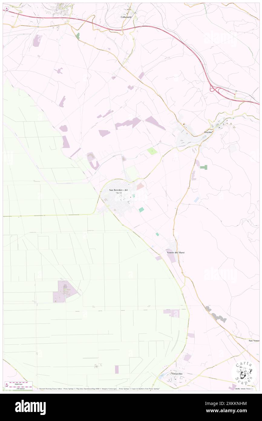 Anfiteatro di Marruvium, Provincia dell'Aquila, IT, Italia, Abruzzo, N 42 0' 23'', N 13 37' 39'', MAP, Cartascapes Map pubblicata nel 2024. Esplora Cartascapes, una mappa che rivela i diversi paesaggi, culture ed ecosistemi della Terra. Viaggia attraverso il tempo e lo spazio, scoprendo l'interconnessione del passato, del presente e del futuro del nostro pianeta. Foto Stock