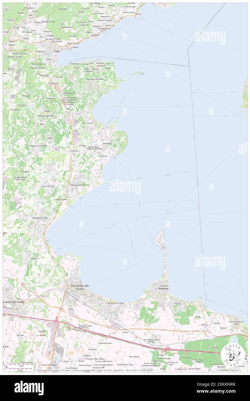 Moniga del Garda, Provincia di Brescia, IT, Italia, Lombardia, N 45 31' 34'', N 10 32' 17'', MAP, Cartascapes Map pubblicata nel 2024. Esplora Cartascapes, una mappa che rivela i diversi paesaggi, culture ed ecosistemi della Terra. Viaggia attraverso il tempo e lo spazio, scoprendo l'interconnessione del passato, del presente e del futuro del nostro pianeta. Foto Stock