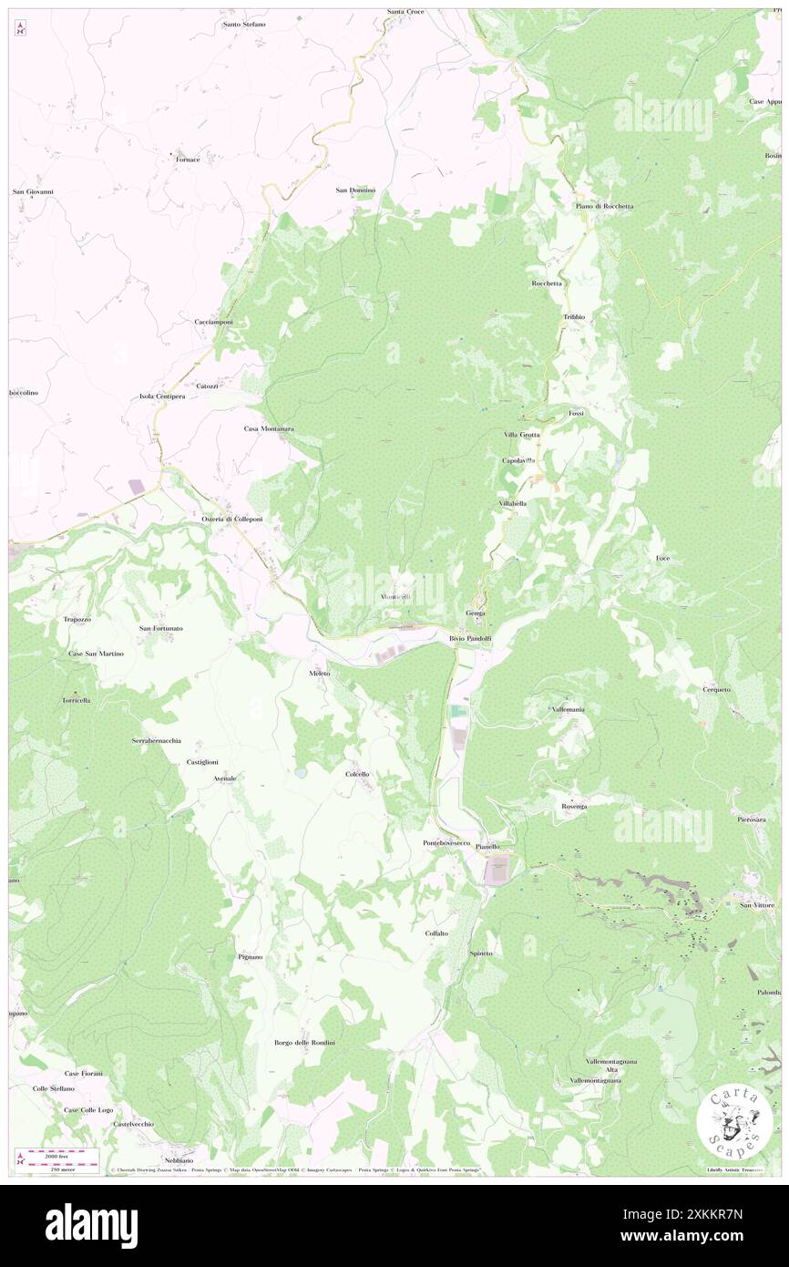 Monticelli, Provincia di Ancona, IT, Italia, le Marche, N 43 25' 53'', N 12 55' 28'', MAP, Cartascapes Map pubblicata nel 2024. Esplora Cartascapes, una mappa che rivela i diversi paesaggi, culture ed ecosistemi della Terra. Viaggia attraverso il tempo e lo spazio, scoprendo l'interconnessione del passato, del presente e del futuro del nostro pianeta. Foto Stock