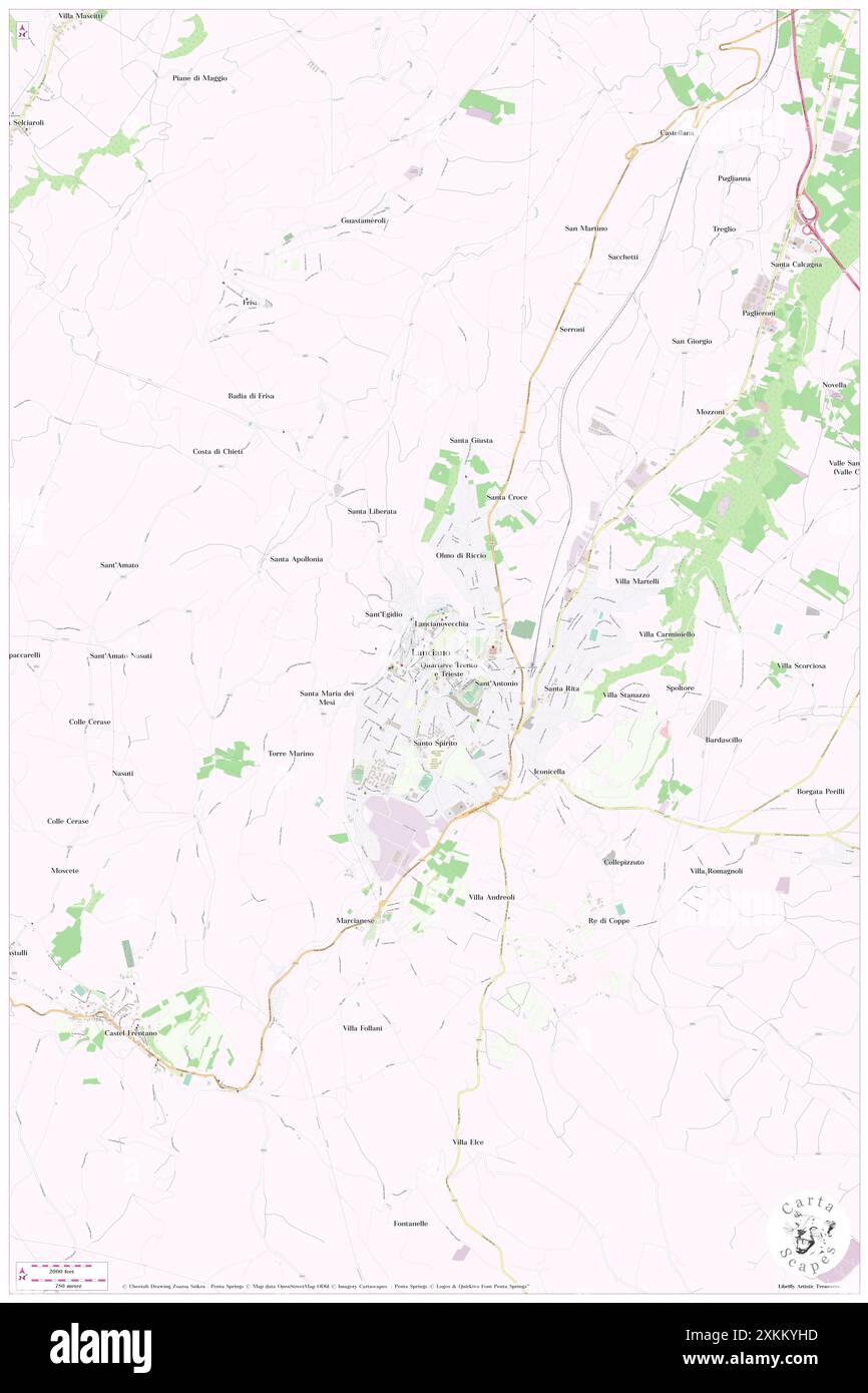 Cattedrale Madonna del Ponte, Provincia di Chieti, IT, Italia, Abruzzo, N 42 13' 50'', N 14 23' 28'', MAP, Cartascapes Map pubblicata nel 2024. Esplora Cartascapes, una mappa che rivela i diversi paesaggi, culture ed ecosistemi della Terra. Viaggia attraverso il tempo e lo spazio, scoprendo l'interconnessione del passato, del presente e del futuro del nostro pianeta. Foto Stock