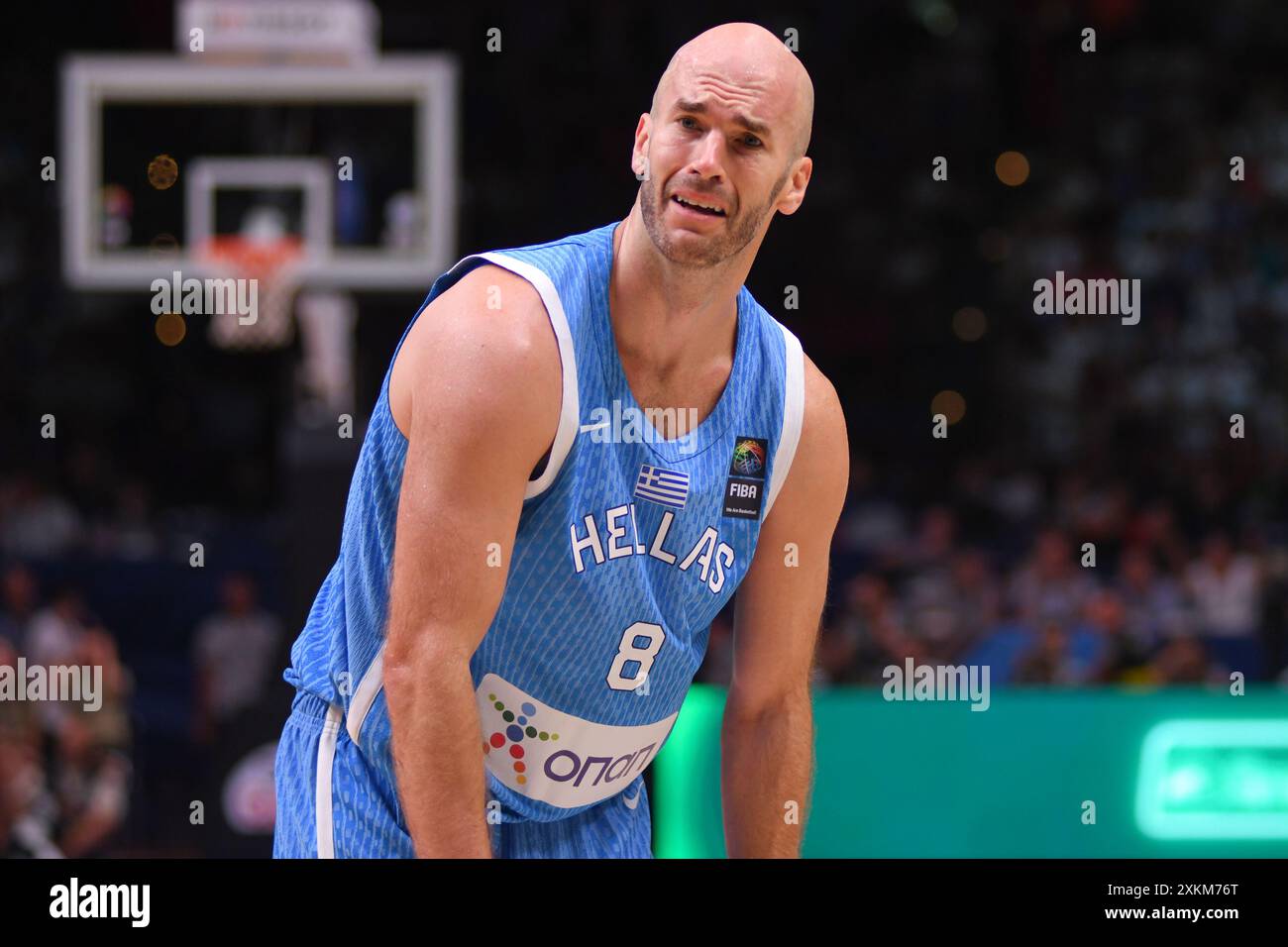 Nick Calathes (Grecia). Torneo di qualificazione olimpica FIBA. Pireo 2024. Foto Stock