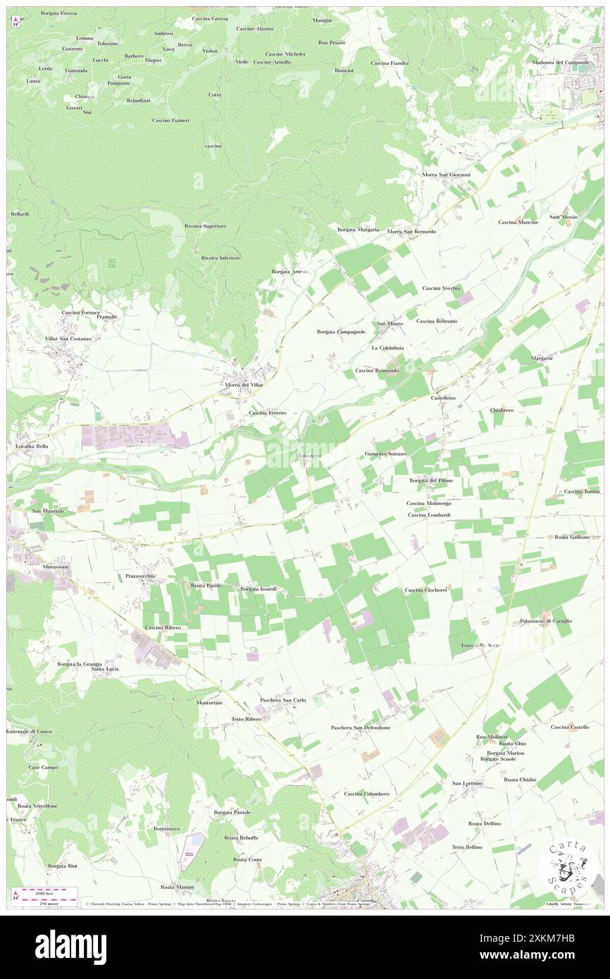 Monastero, Provincia di Cuneo, IT, Italia, Piemonte, N 44 28' 13'', N 7 25' 19'', MAP, Cartascapes Map pubblicata nel 2024. Esplora Cartascapes, una mappa che rivela i diversi paesaggi, culture ed ecosistemi della Terra. Viaggia attraverso il tempo e lo spazio, scoprendo l'interconnessione del passato, del presente e del futuro del nostro pianeta. Foto Stock