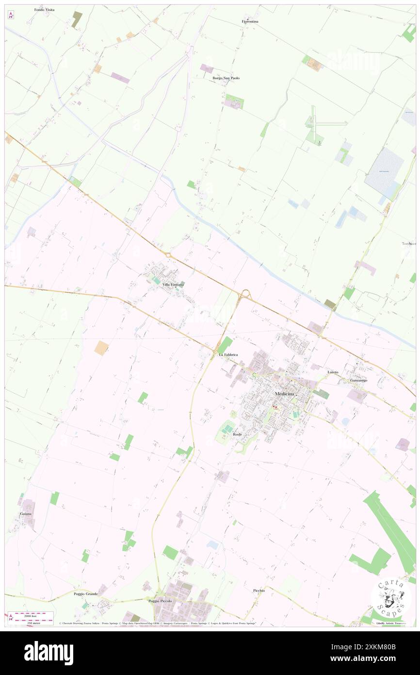 Bidocchio, Bologna, IT, Italia, Emilia-Romagna, N 44 29' 24''', N 11 37' 12'', MAP, Cartascapes Map pubblicata nel 2024. Esplora Cartascapes, una mappa che rivela i diversi paesaggi, culture ed ecosistemi della Terra. Viaggia attraverso il tempo e lo spazio, scoprendo l'interconnessione del passato, del presente e del futuro del nostro pianeta. Foto Stock