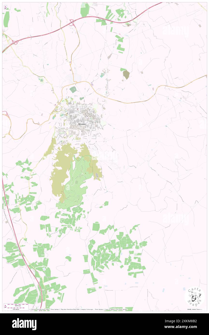 francesca, Trapani, IT, Italia, Sicilia, N 37 57' 50'', N 12 58' 26'', MAP, Cartascapes Map pubblicata nel 2024. Esplora Cartascapes, una mappa che rivela i diversi paesaggi, culture ed ecosistemi della Terra. Viaggia attraverso il tempo e lo spazio, scoprendo l'interconnessione del passato, del presente e del futuro del nostro pianeta. Foto Stock