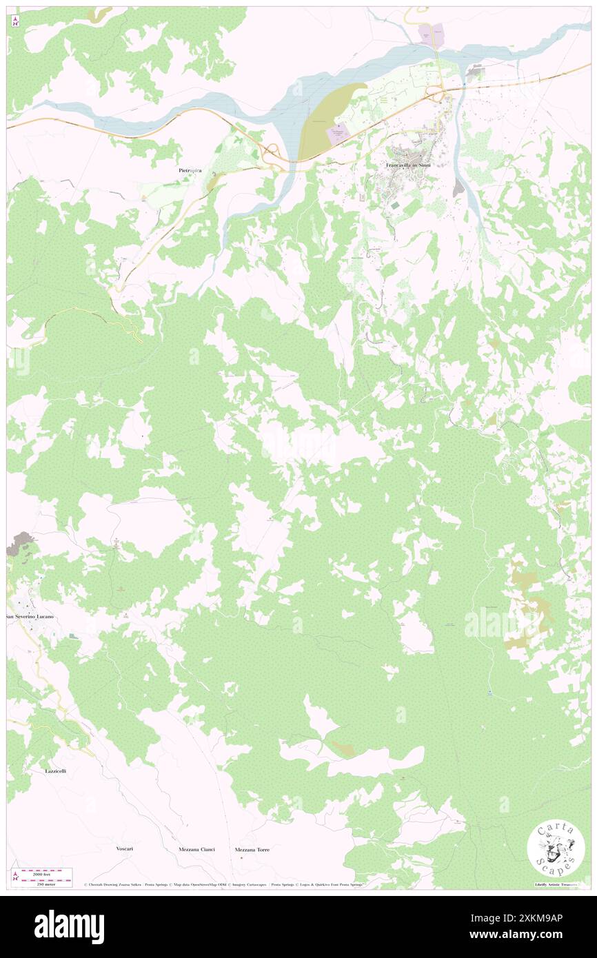 Villaneto, Provincia di potenza, IT, Italia, Basilicate, N 40 2' 34'', N 16 11' 3'', MAP, Cartascapes Map pubblicata nel 2024. Esplora Cartascapes, una mappa che rivela i diversi paesaggi, culture ed ecosistemi della Terra. Viaggia attraverso il tempo e lo spazio, scoprendo l'interconnessione del passato, del presente e del futuro del nostro pianeta. Foto Stock